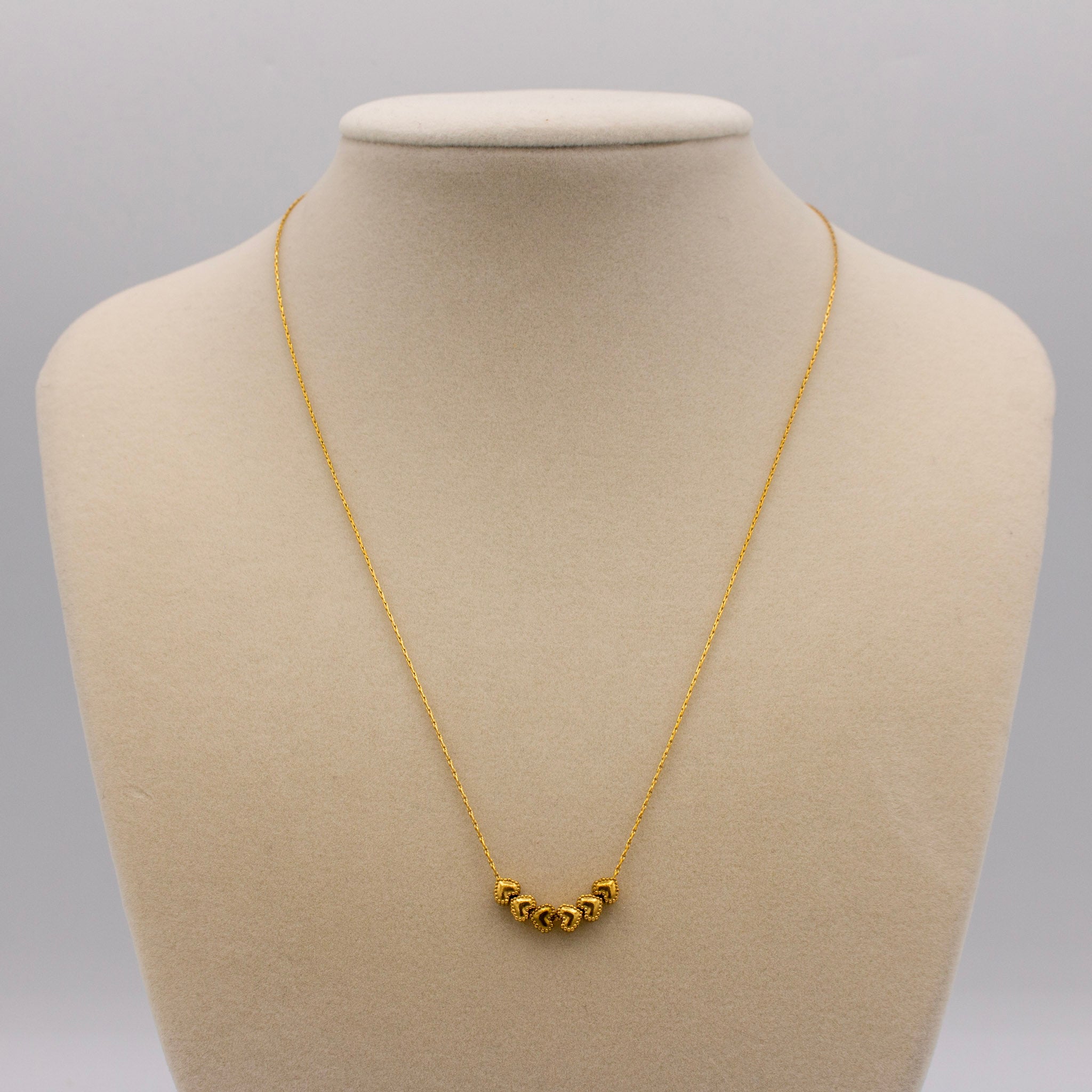 6 Dainty Hearts Necklace