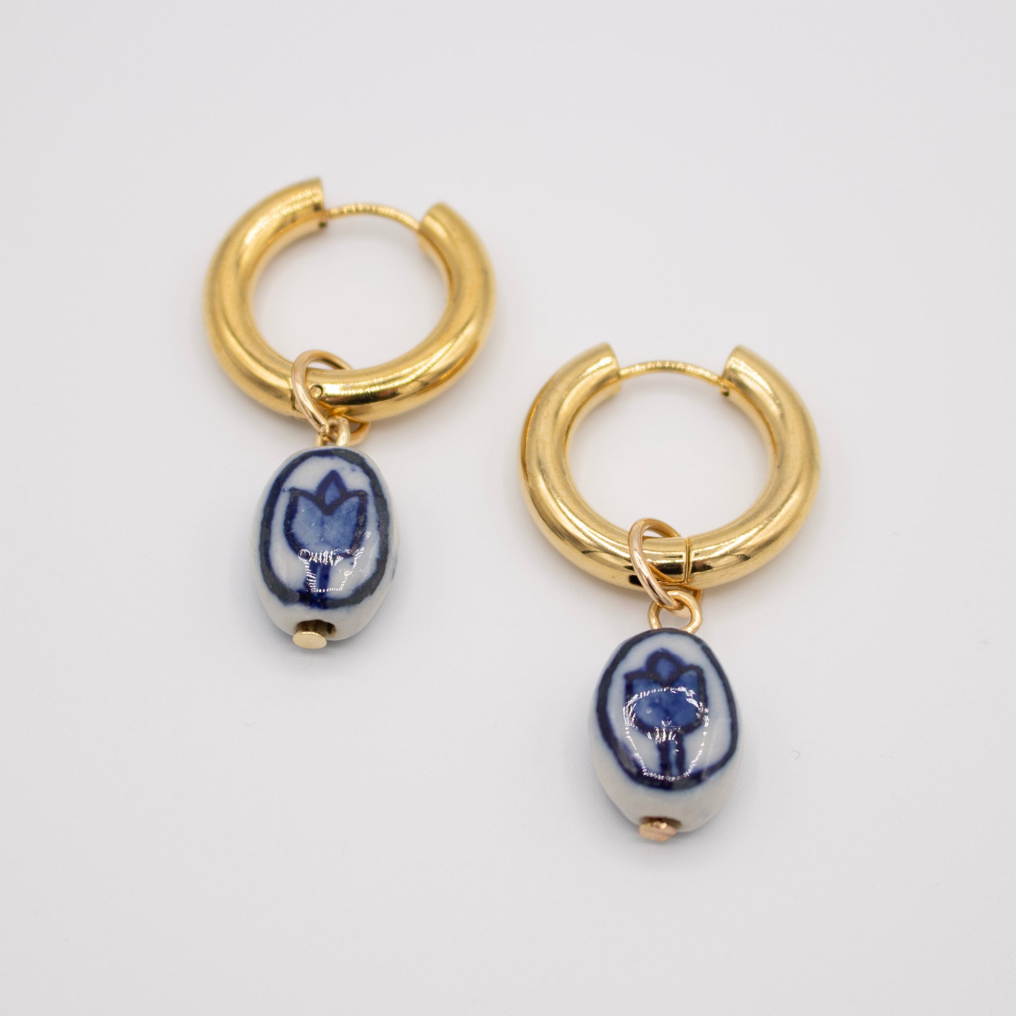 Porcelain Flower Earring