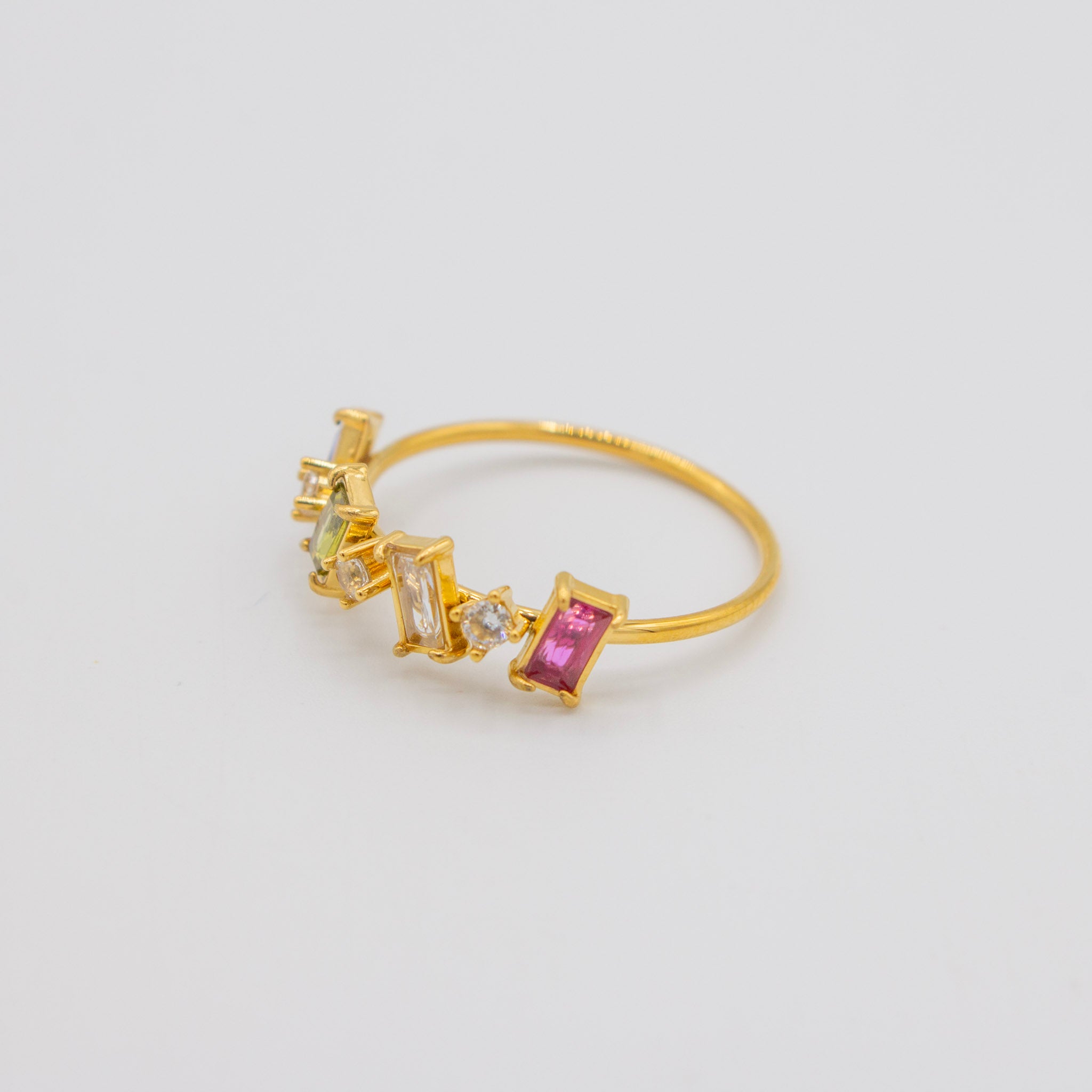 CZ Multi Color Ring