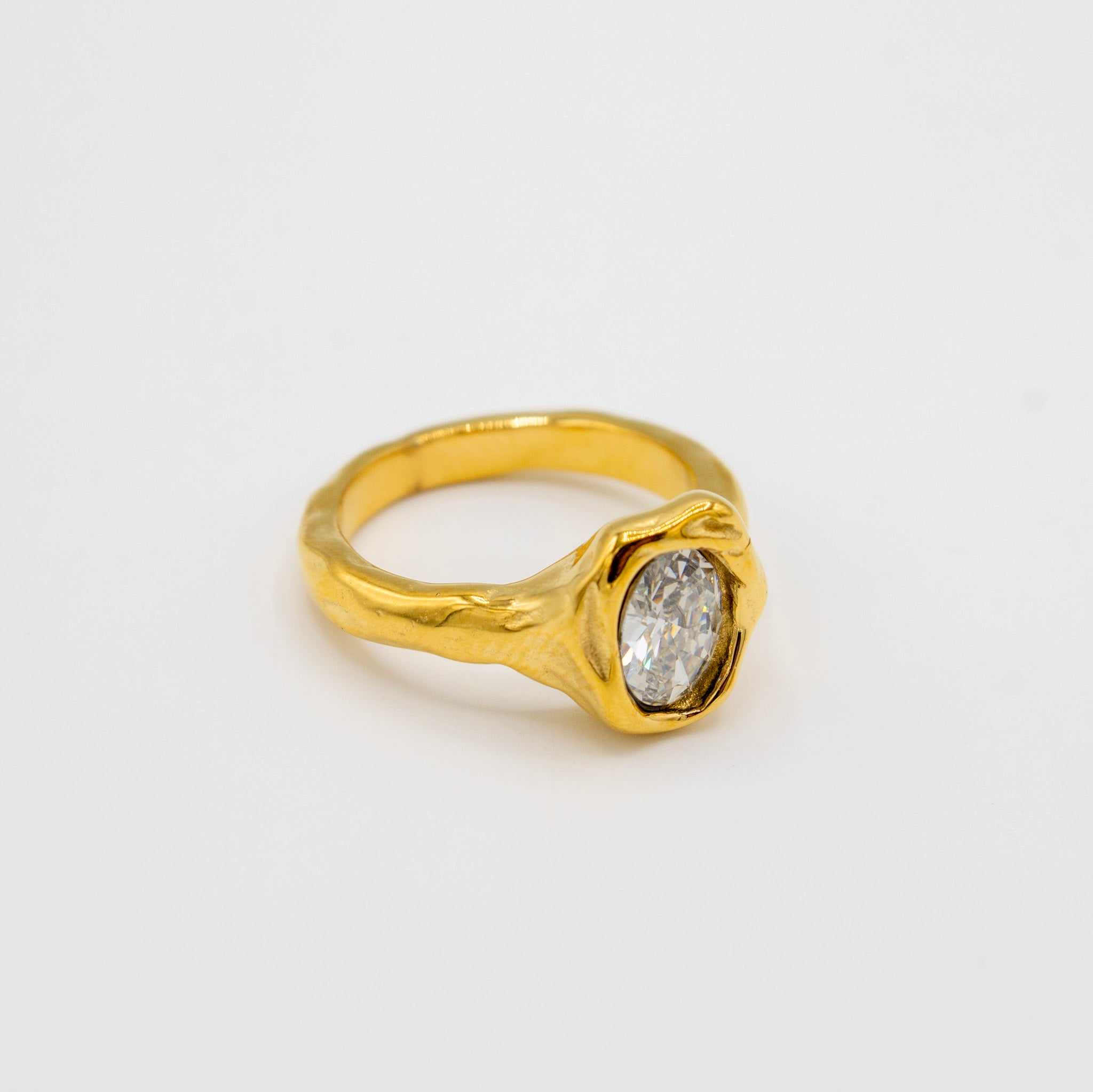 Natural Oval Stone Ring
