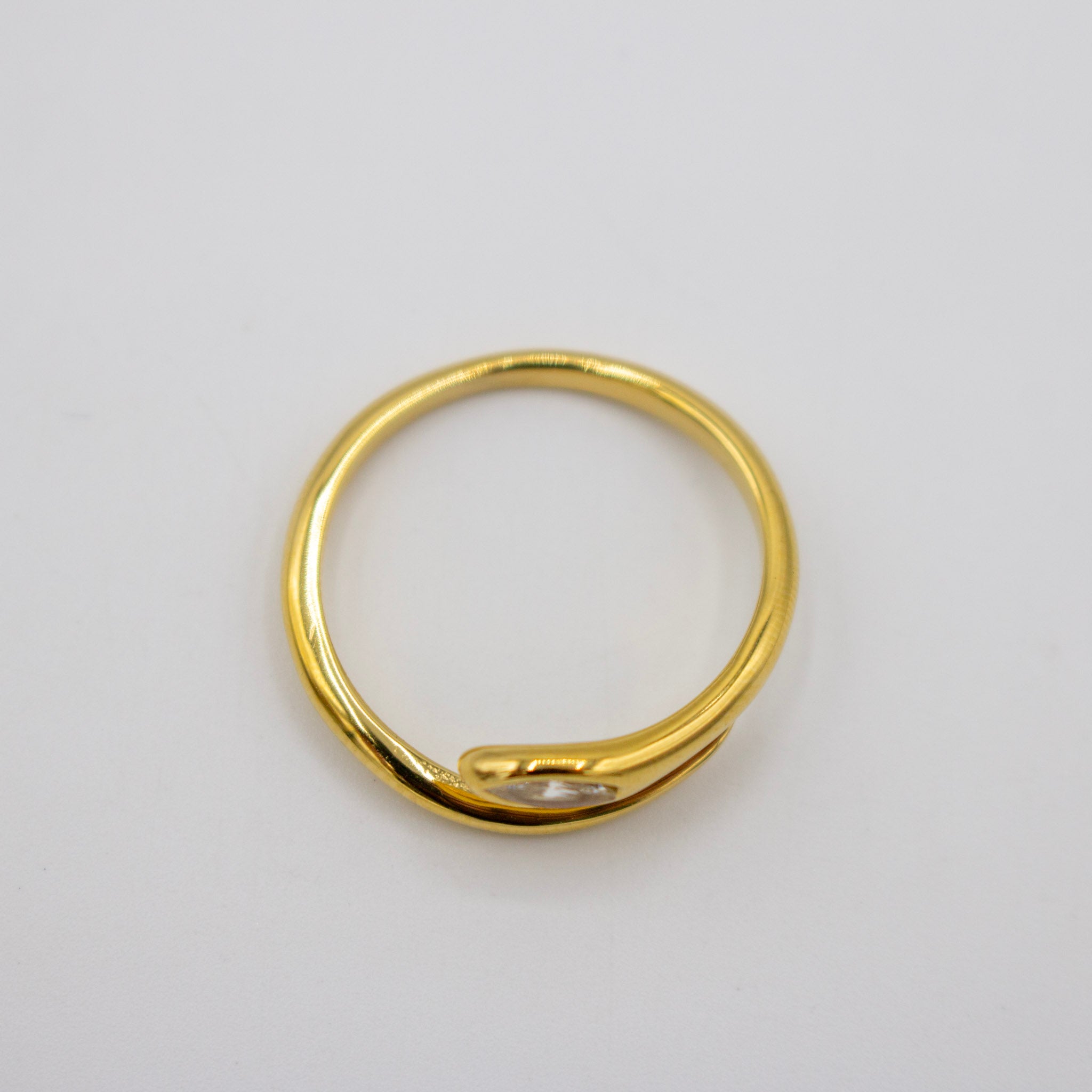 Cz Open Gold Ring