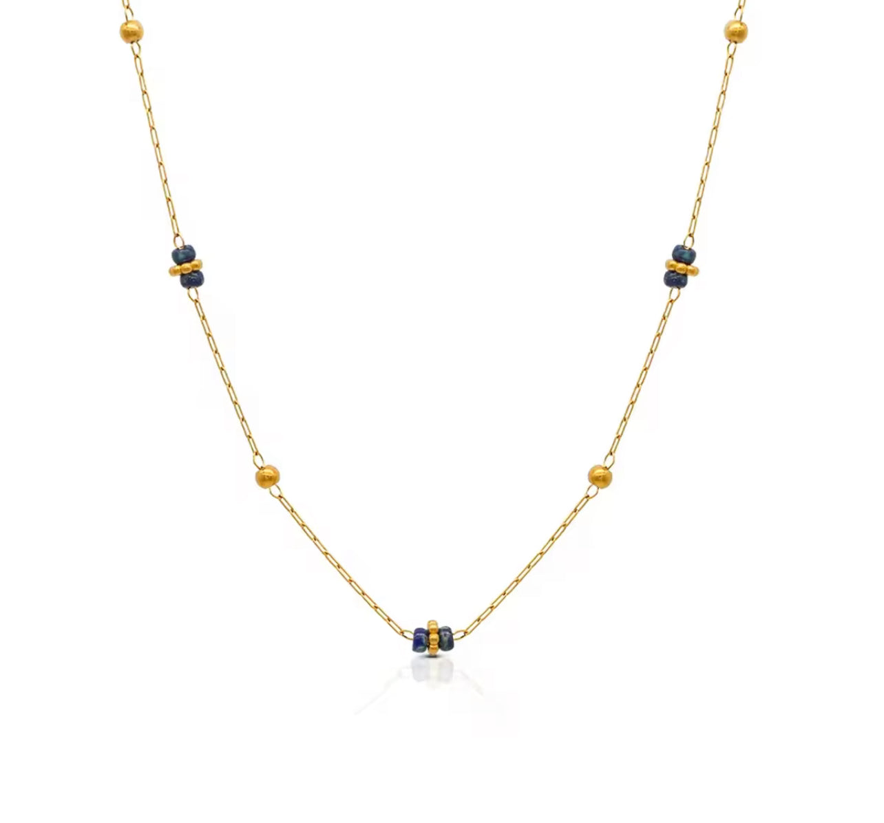 Dainty Natural Stone Beaded Necklace