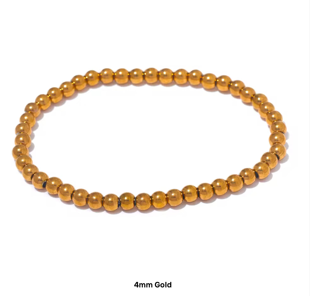 Beaded Stretch Bracelet- 4mm