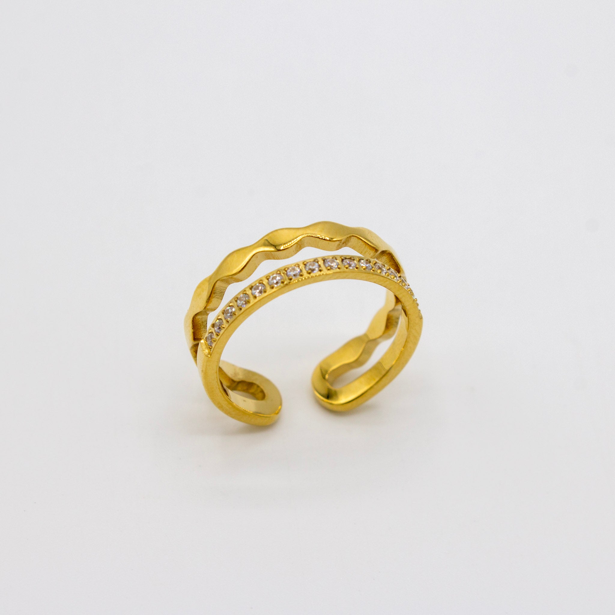 Cz Double Layer Ring