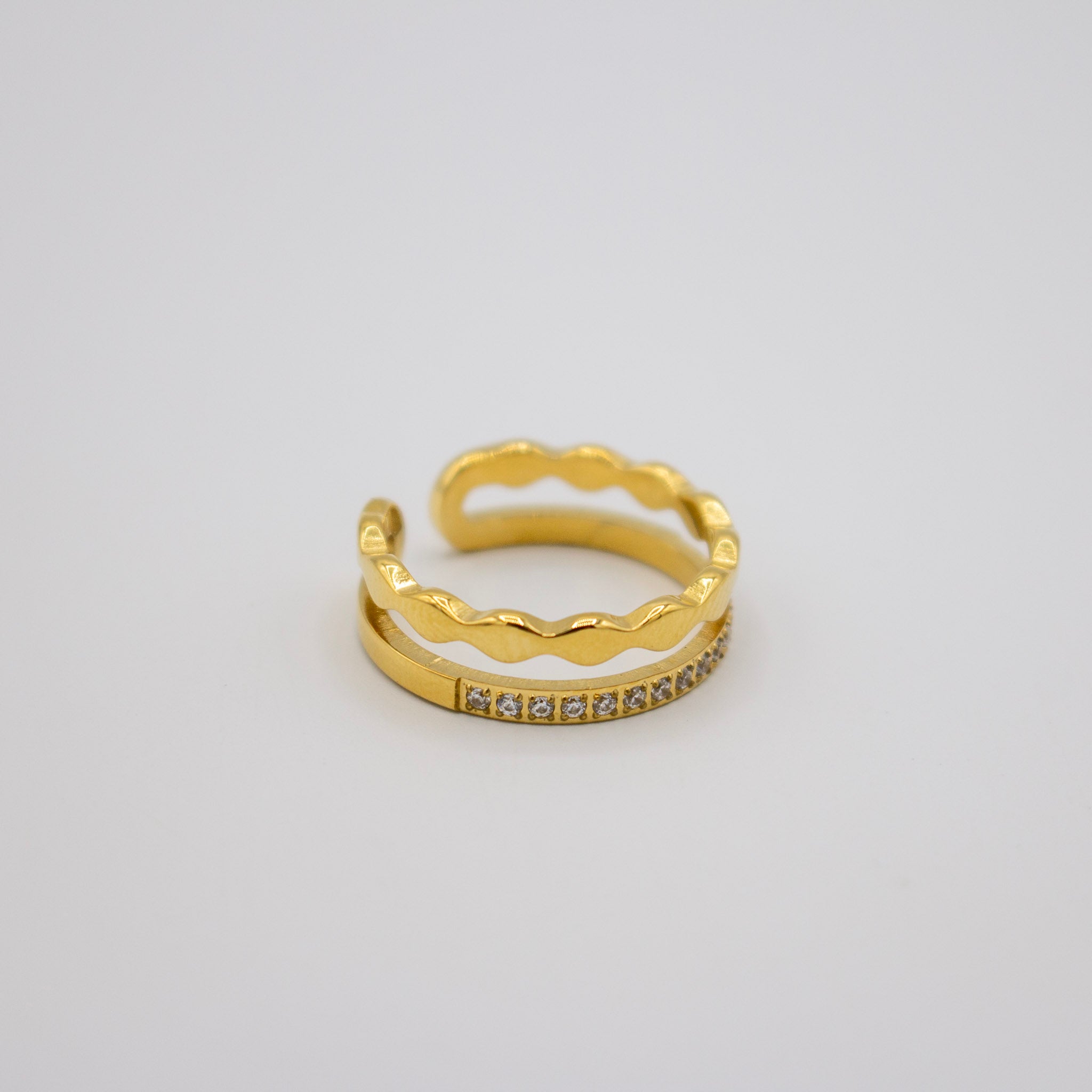 Cz Double Layer Ring