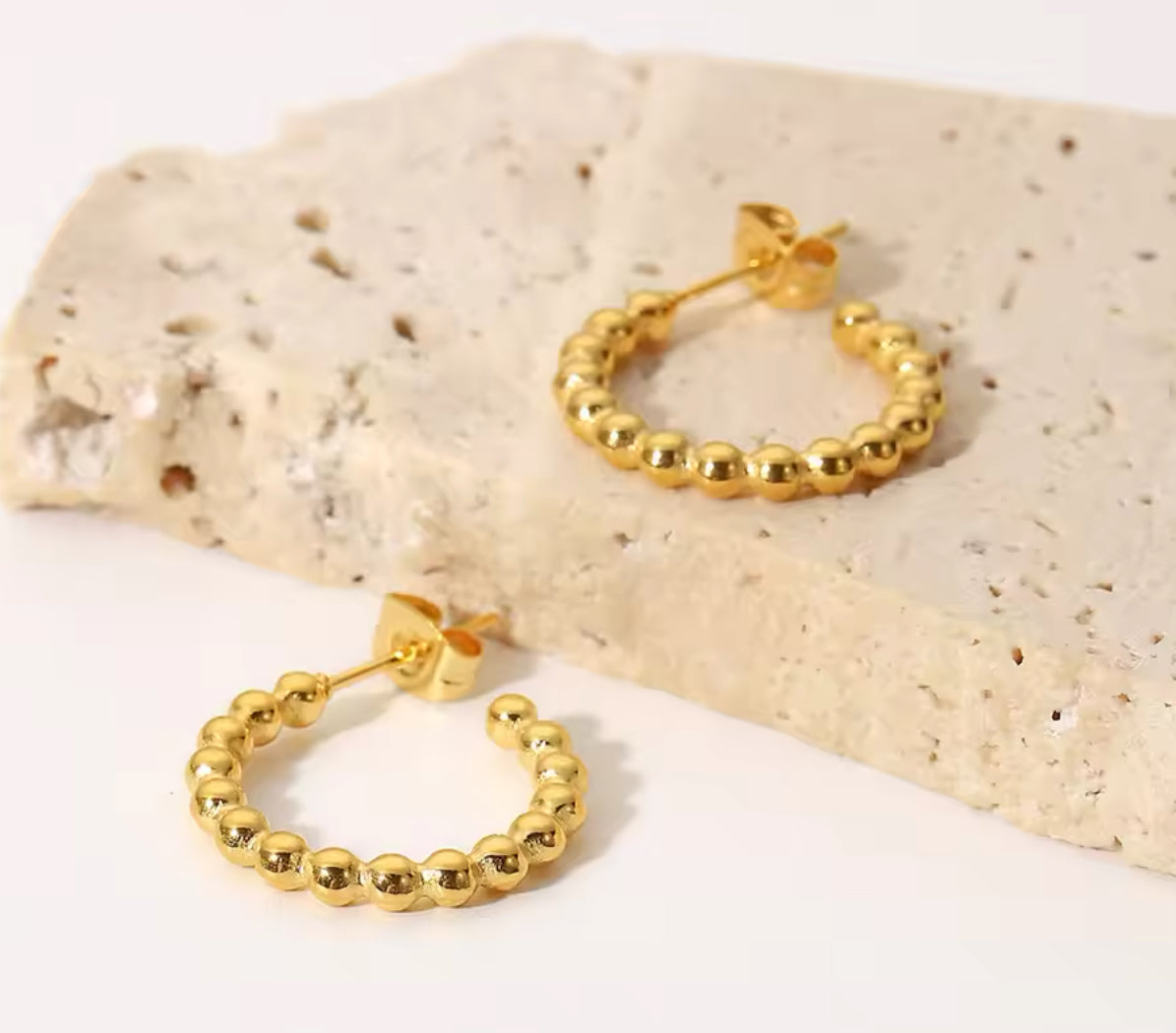 Beaded Hoop earrings