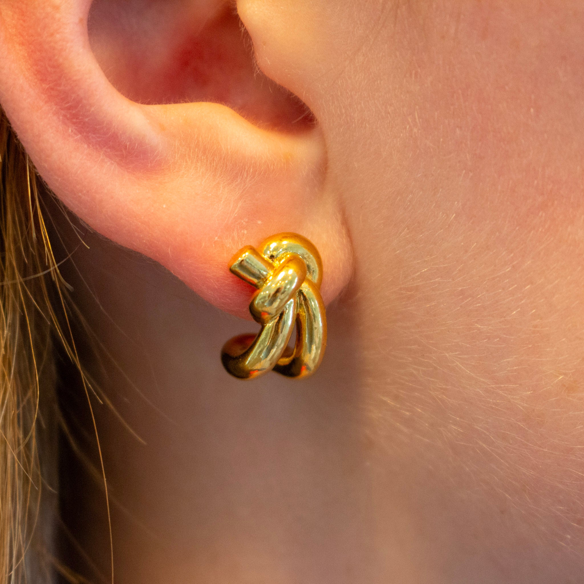 Knot Hoop Earrings