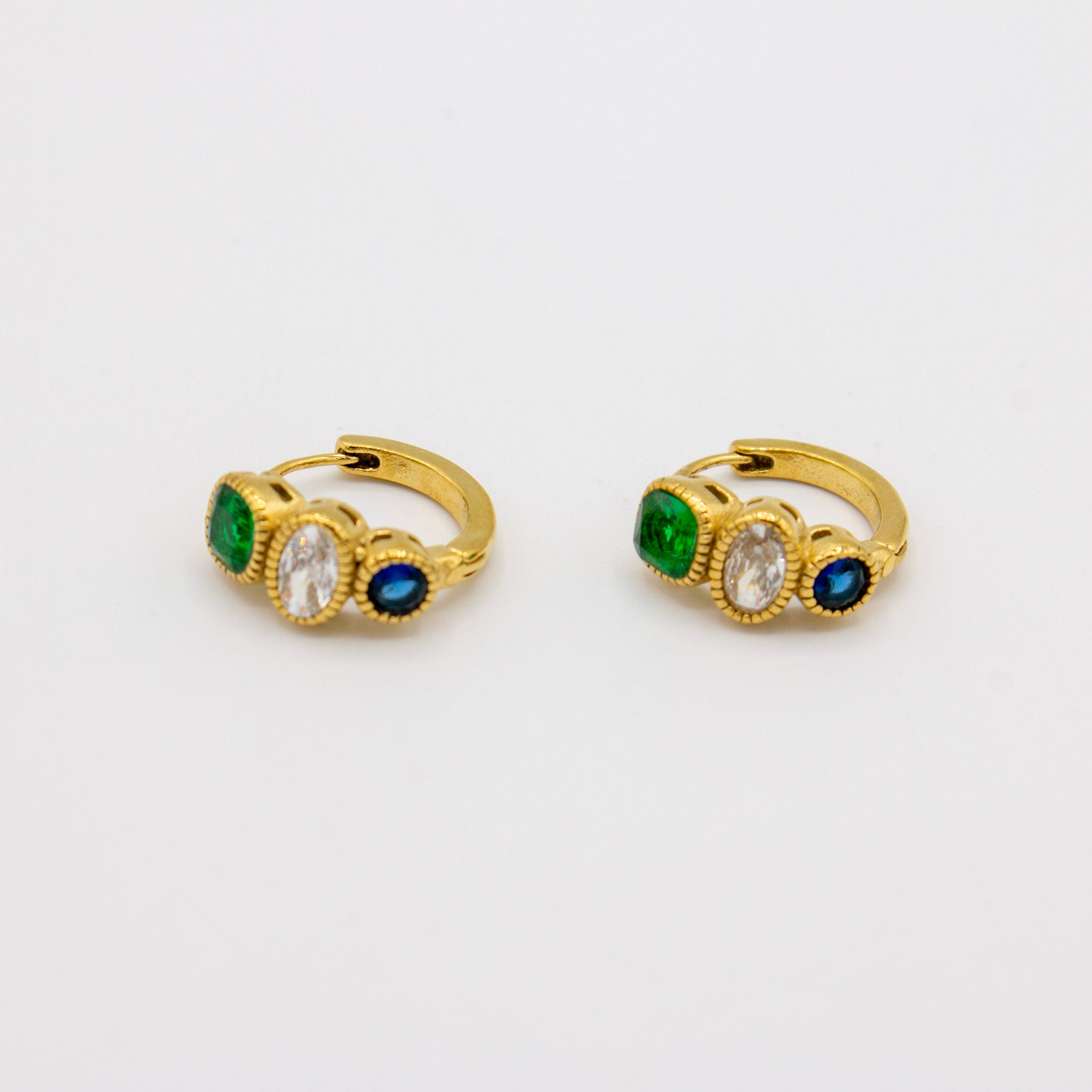 Multi Color CZ Cube Huggies