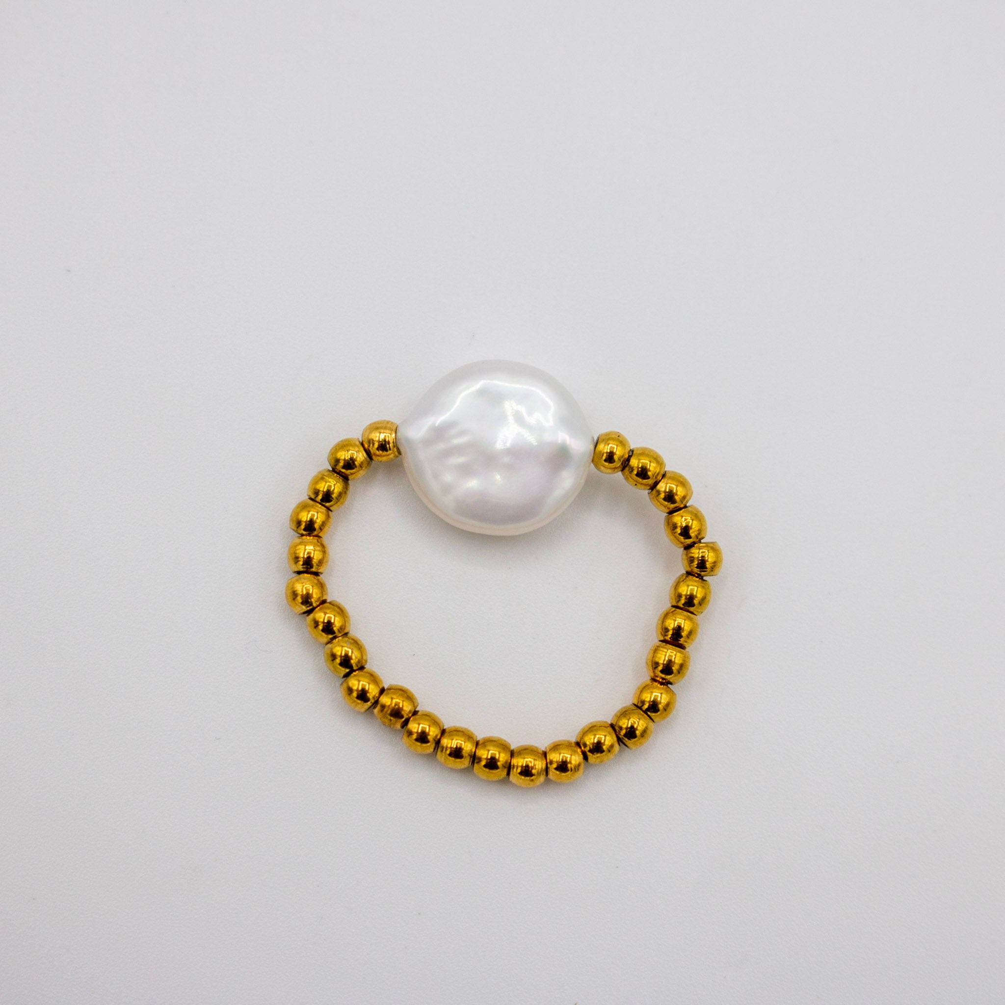 Circle Pearl Beaded Ring