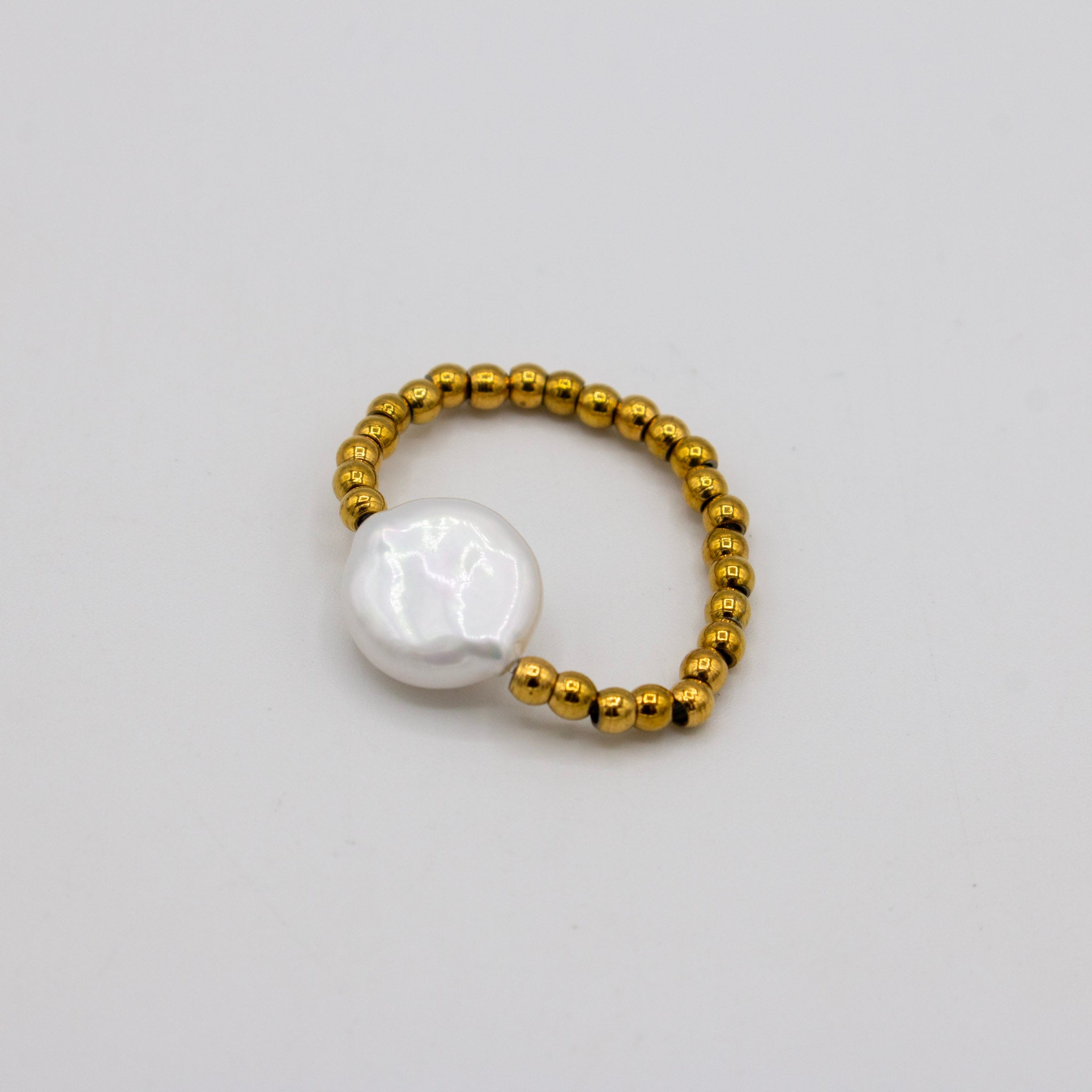 Circle Pearl Beaded Ring
