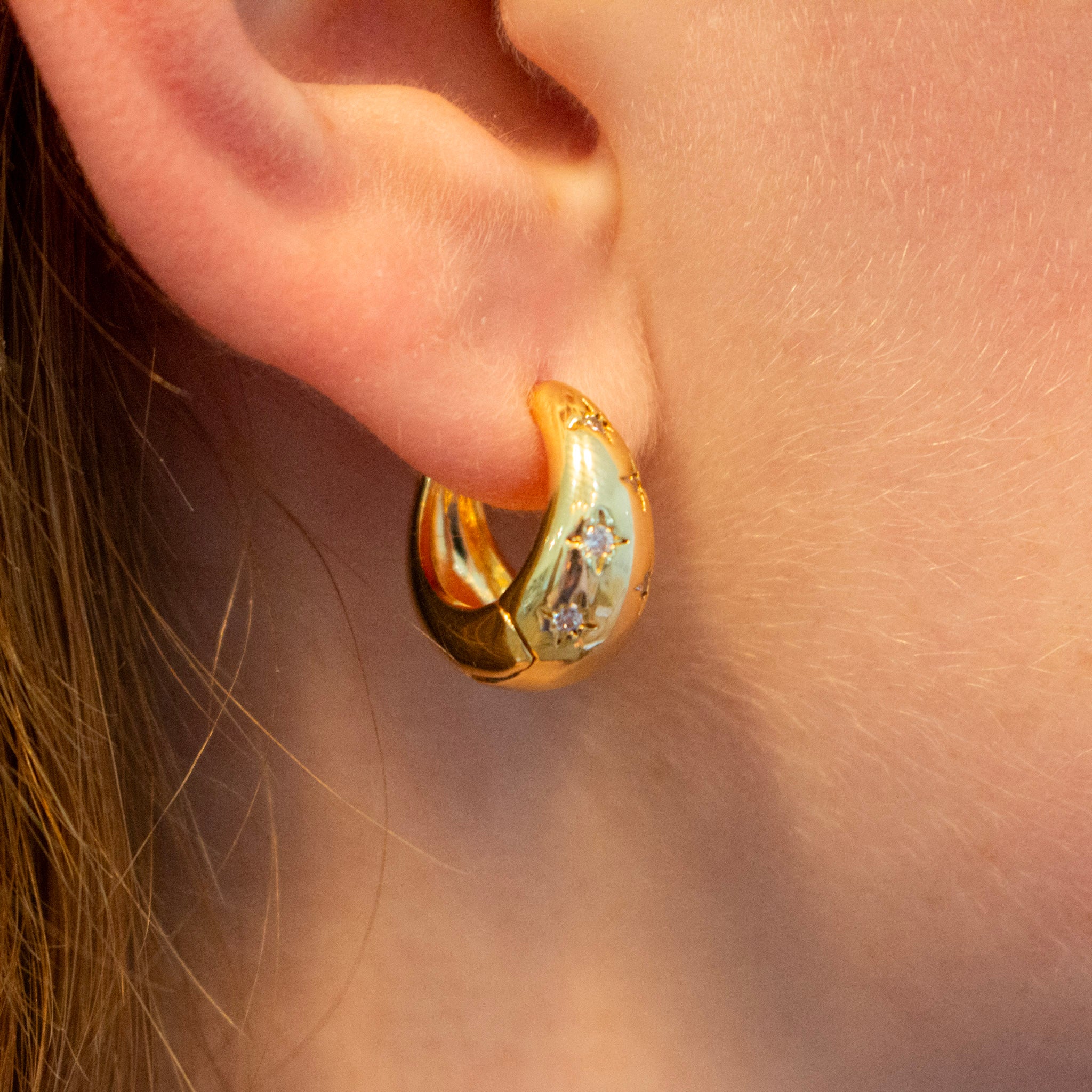 Sparkle Cz Hoops