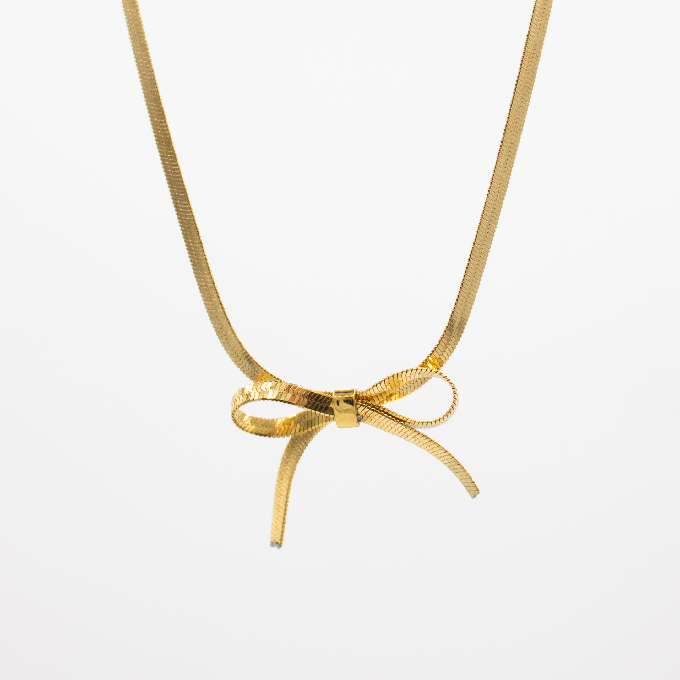 Golden Bow Necklace