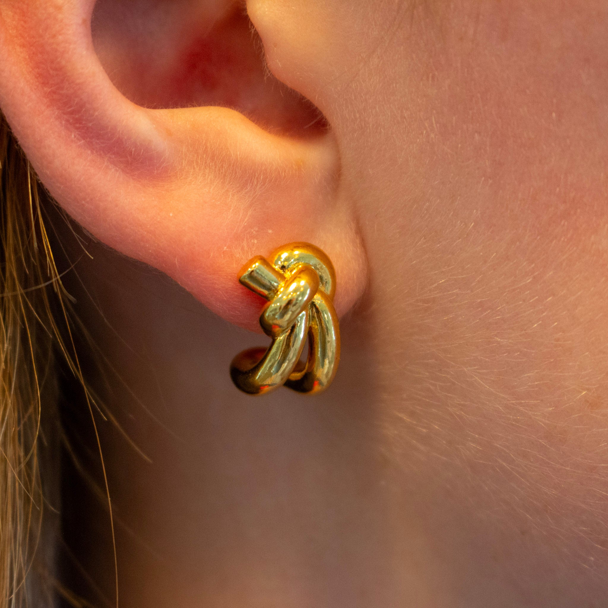 Knot Hoop Earrings