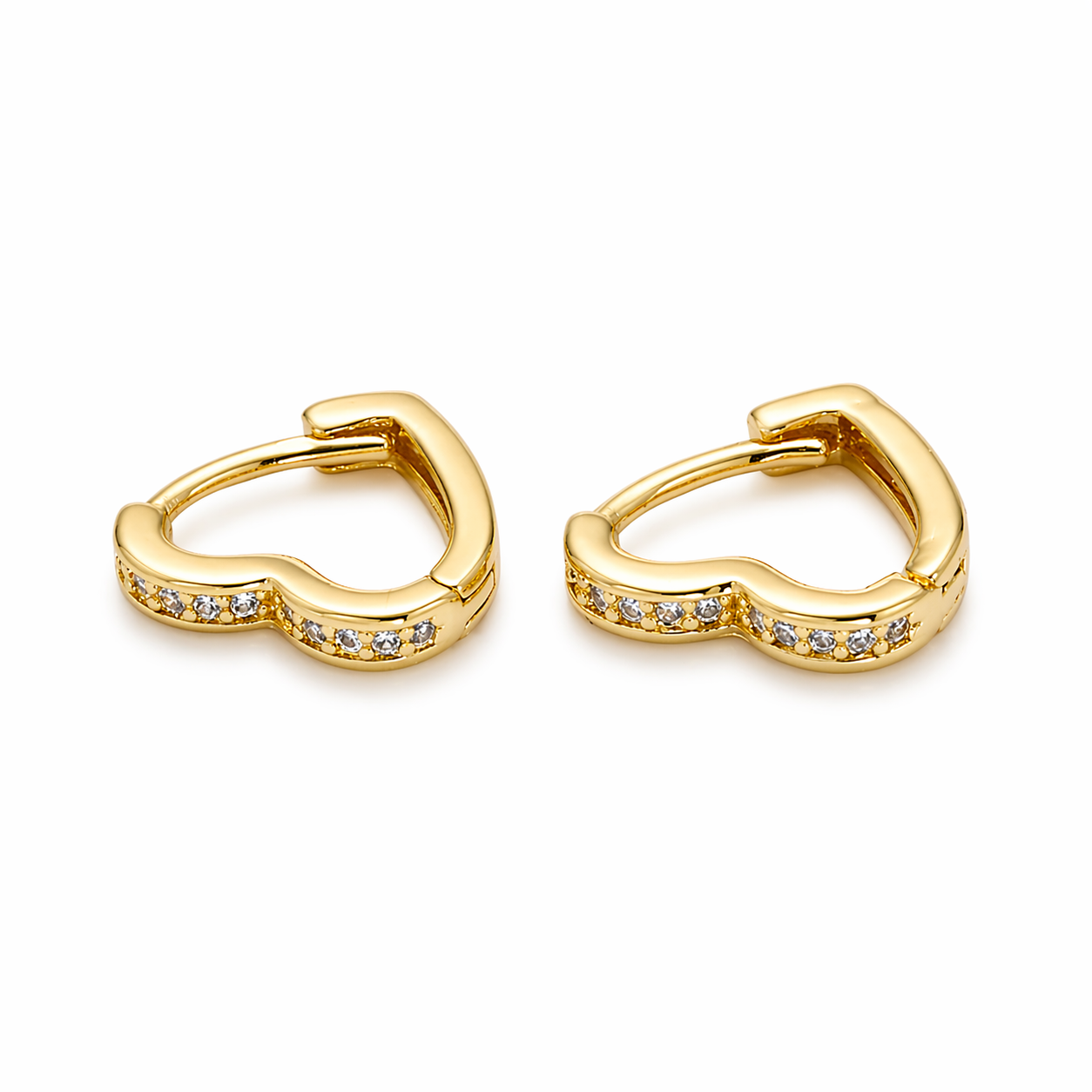 Heart Cz Huggies
