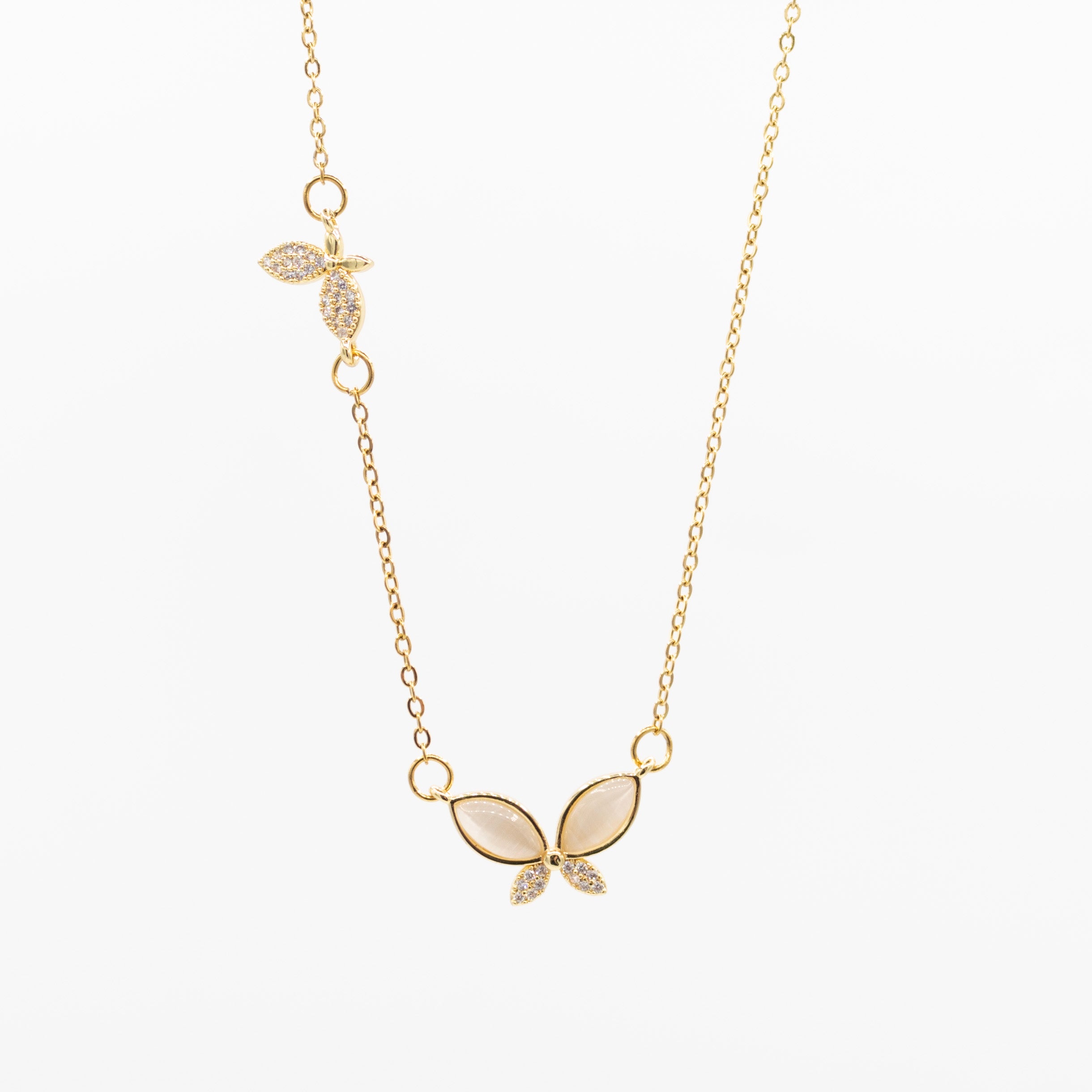 Opal Butterfly Necklace