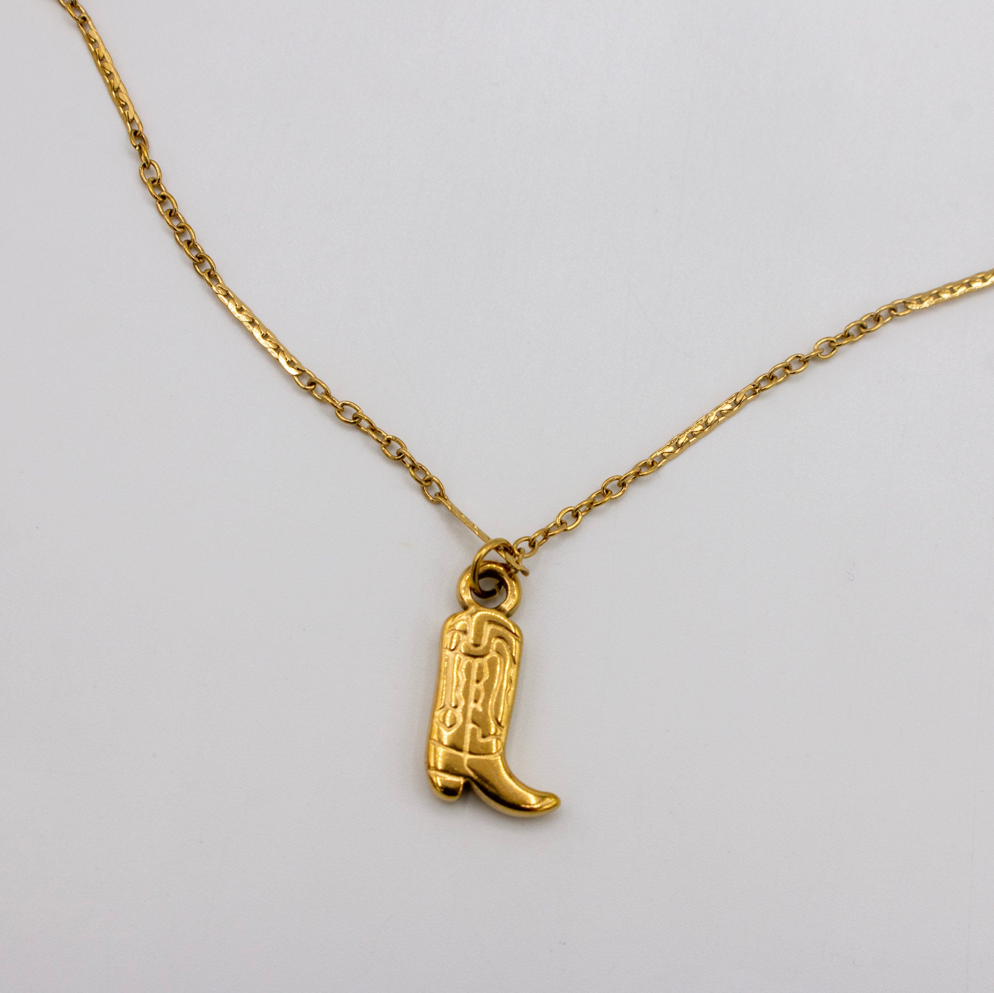 Howdy Cowgirl Boot Necklace
