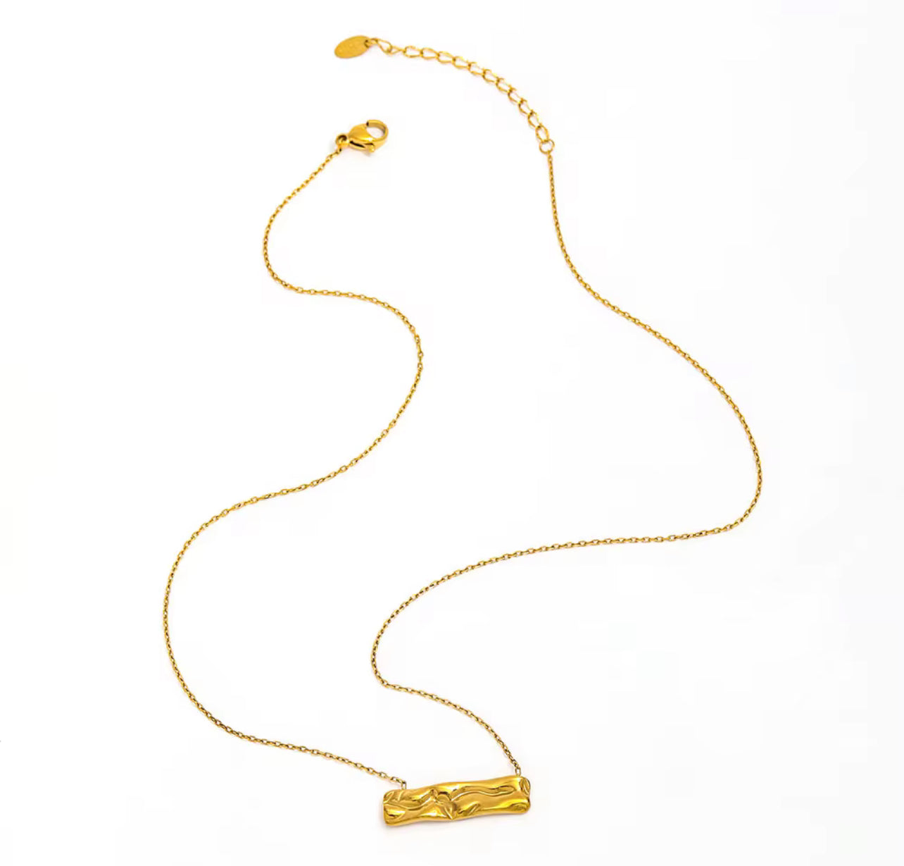 Hammered Bar Necklace