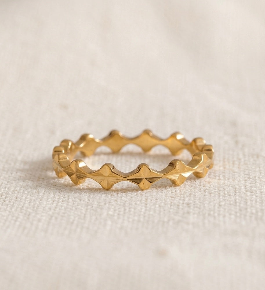Rippled Gold Ring