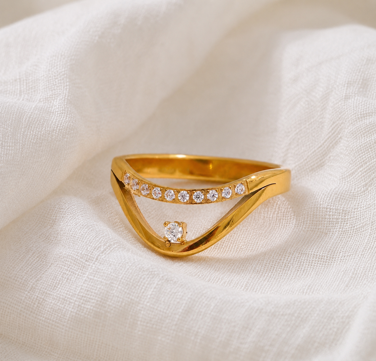 Sparkle Double Layer Ring