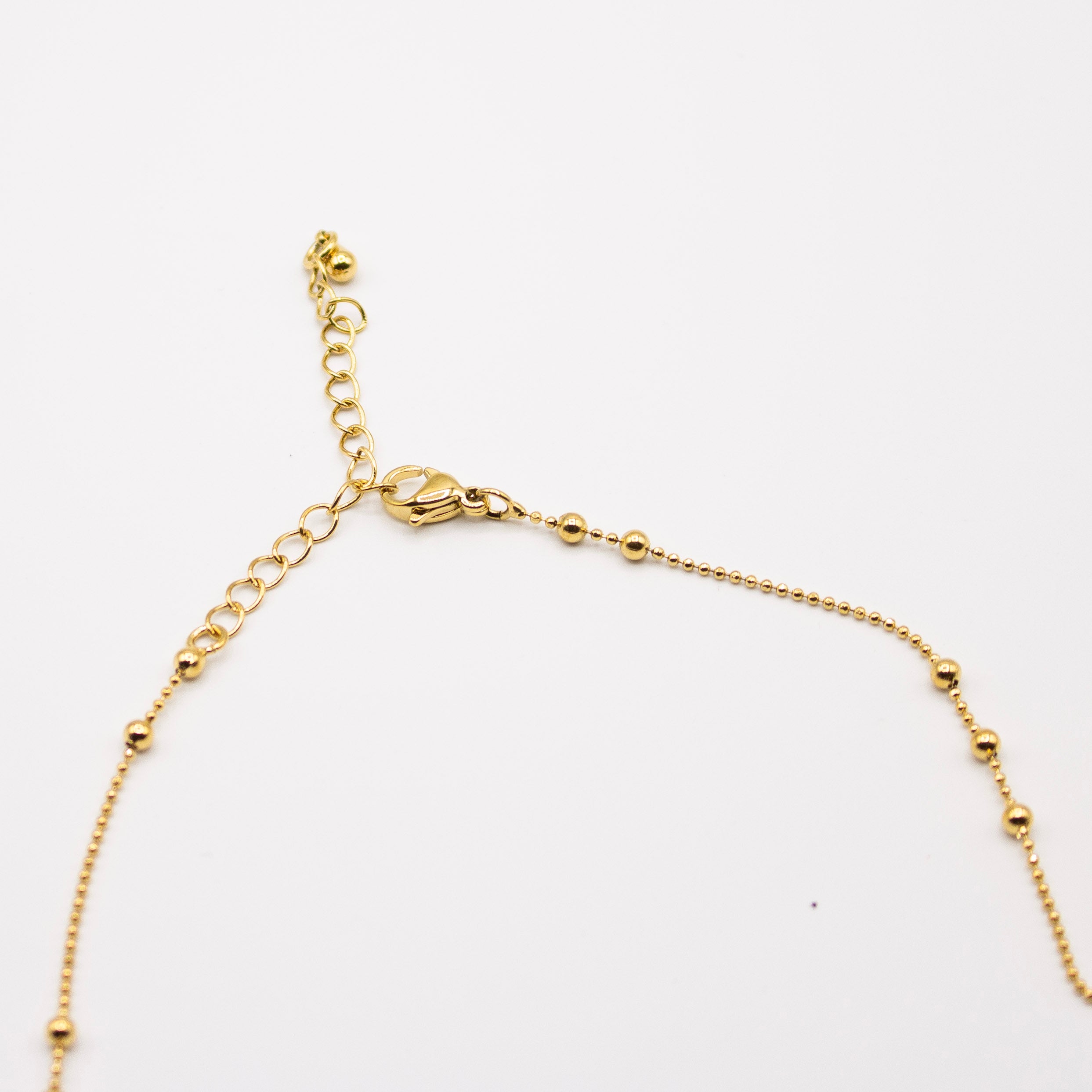 Triple Gold Sphere Necklace