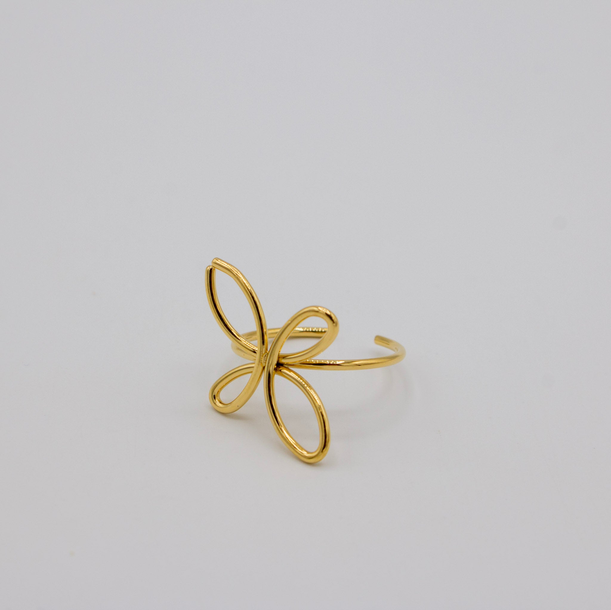 Whimsical Flower Adjustable Ring
