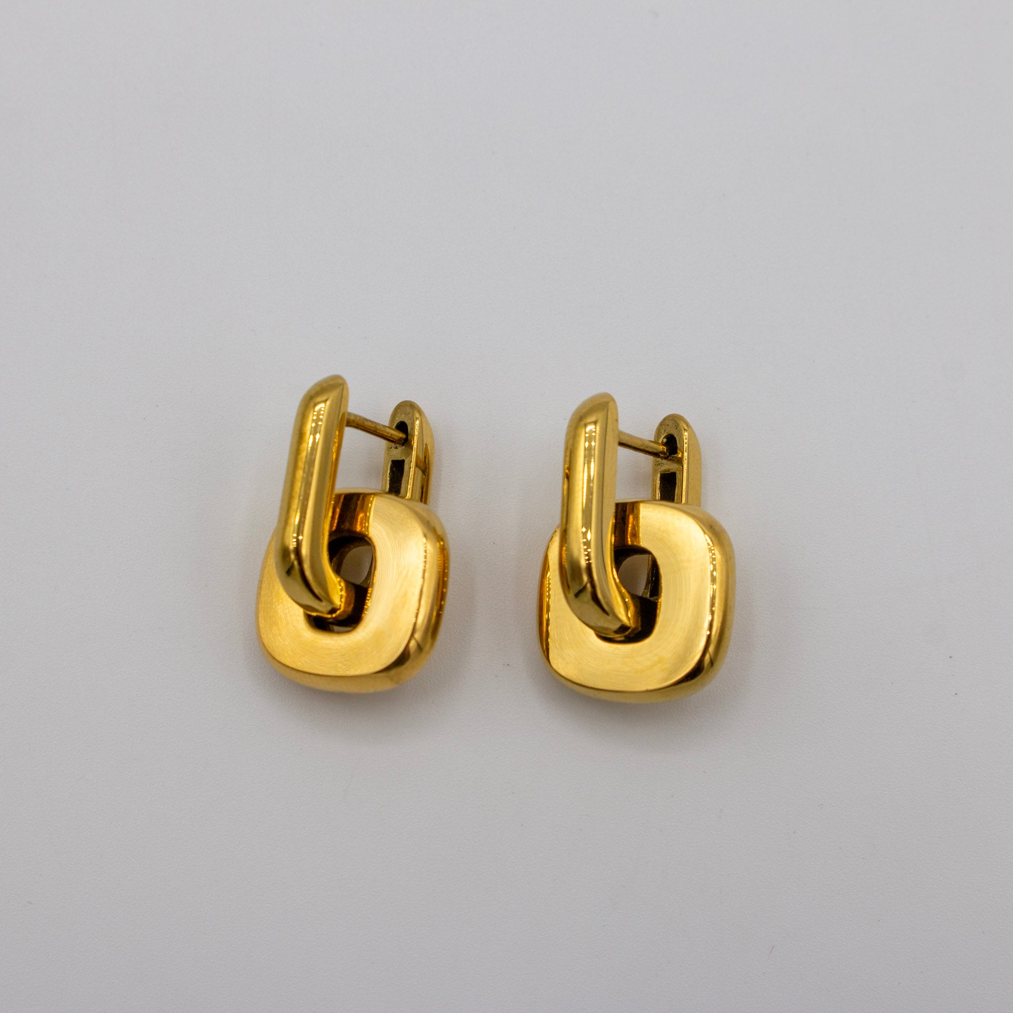 Double Layered Oval Earrings