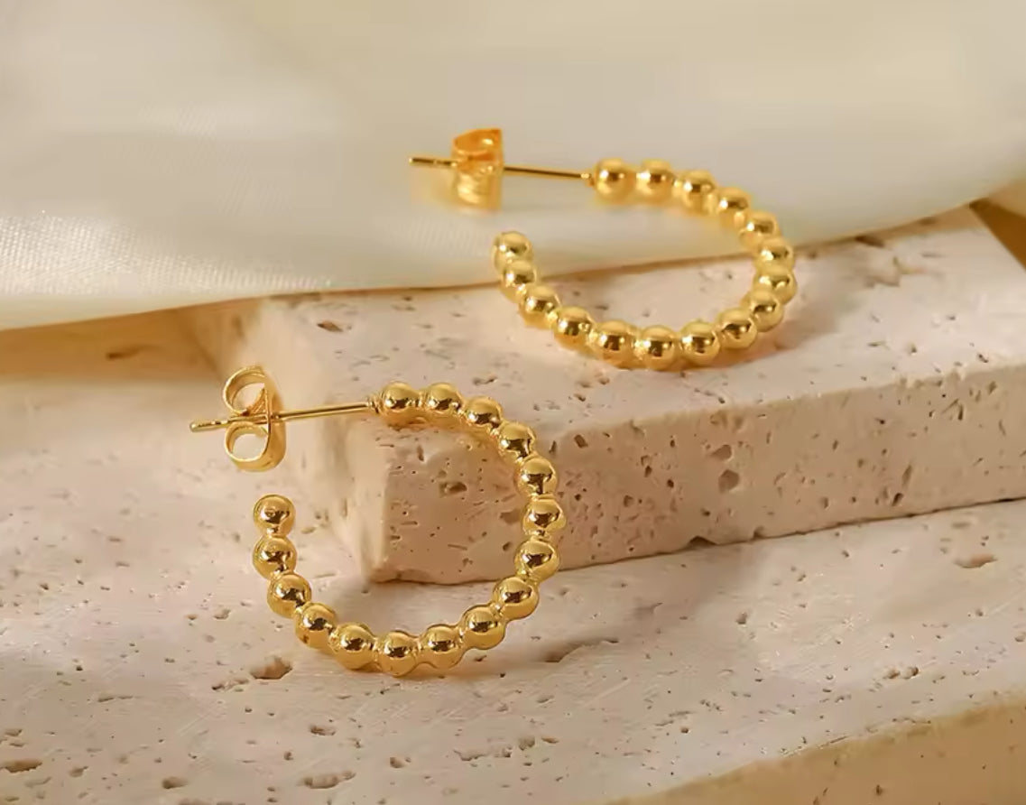 Beaded Hoop earrings