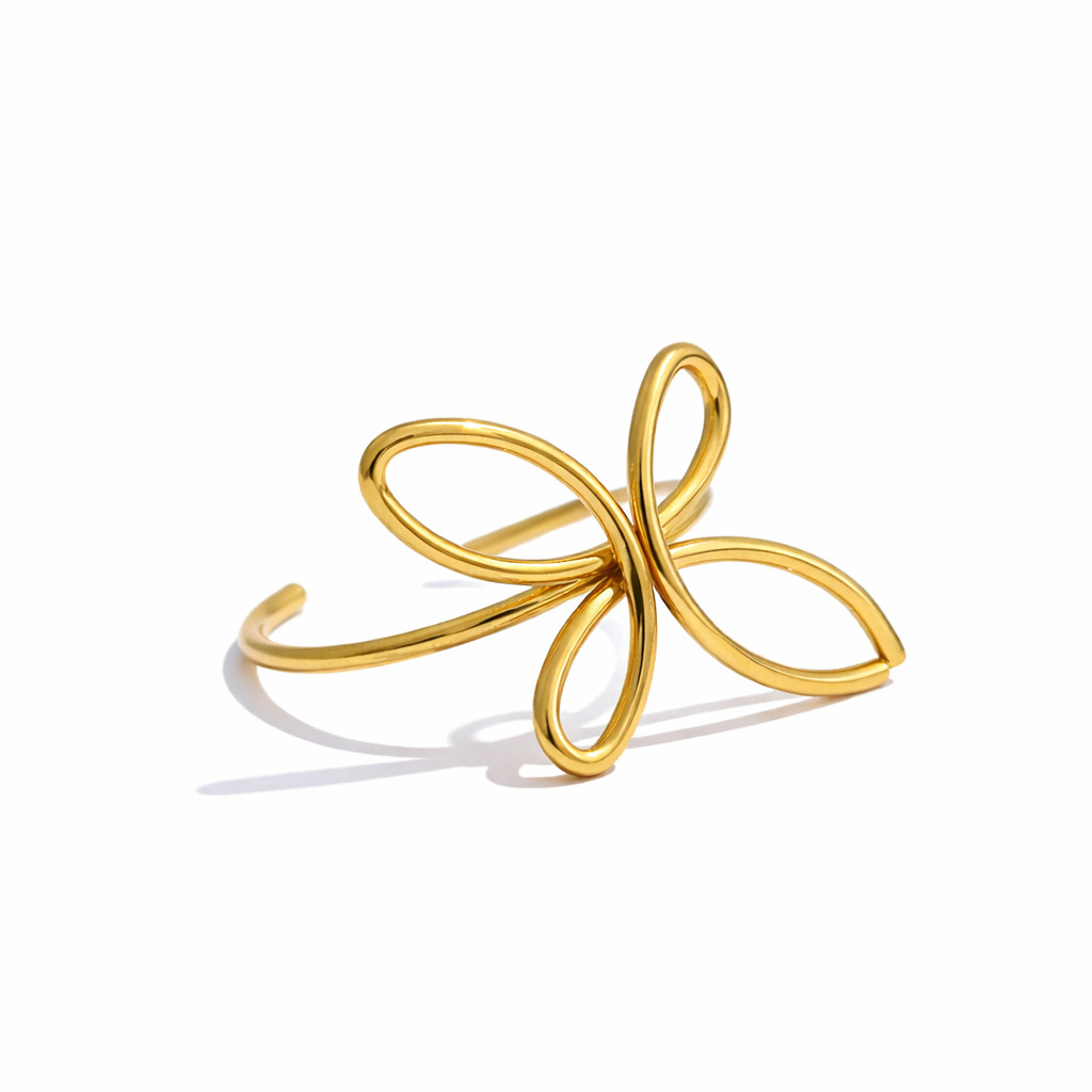 Whimsical Flower Adjustable Ring