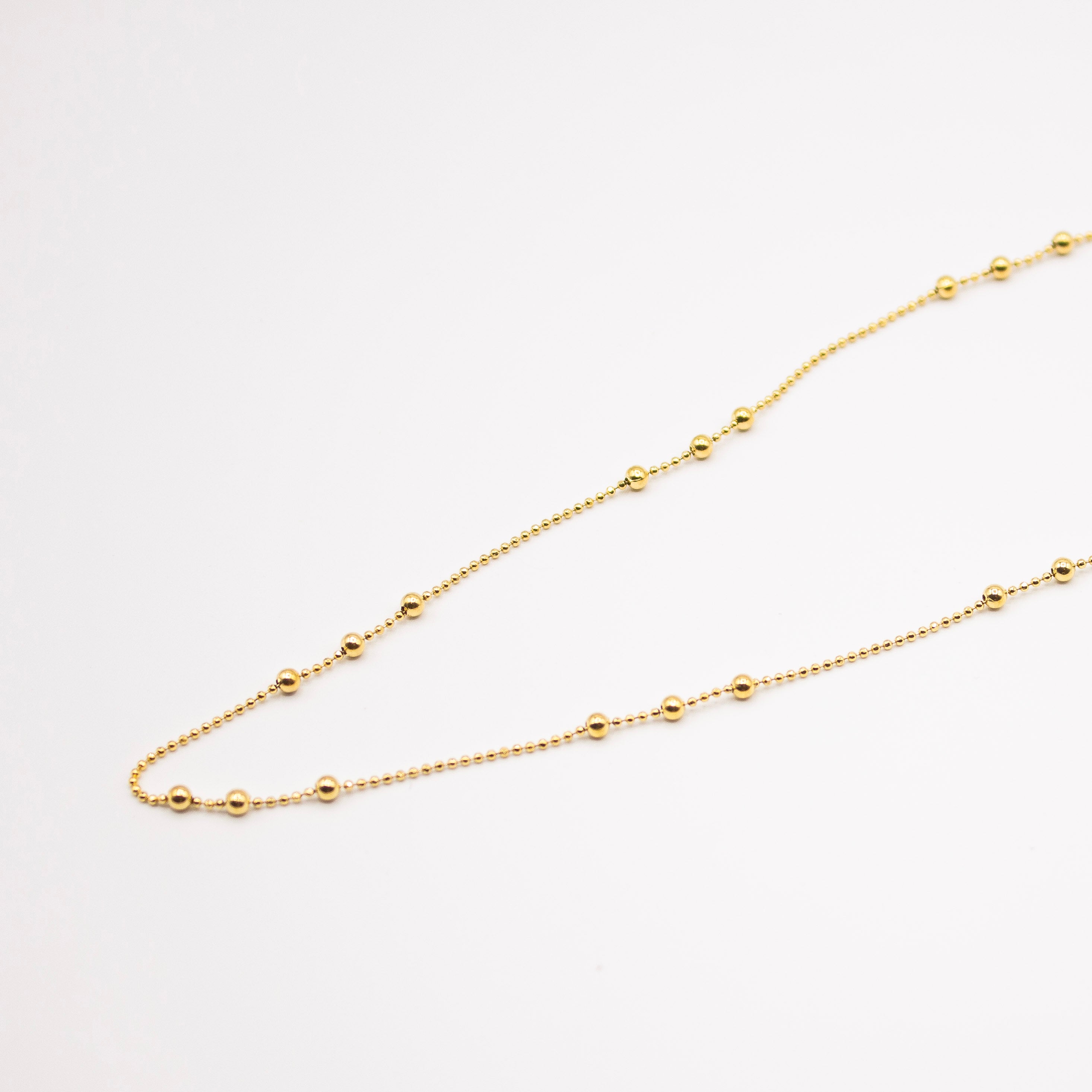 Triple Gold Sphere Necklace