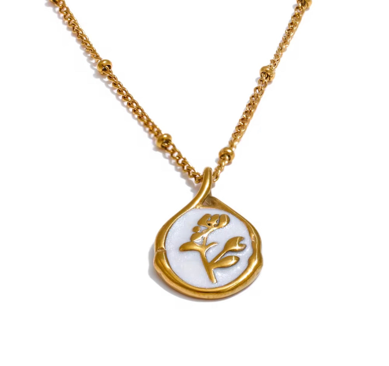 Whimsical Flower Charm Necklace