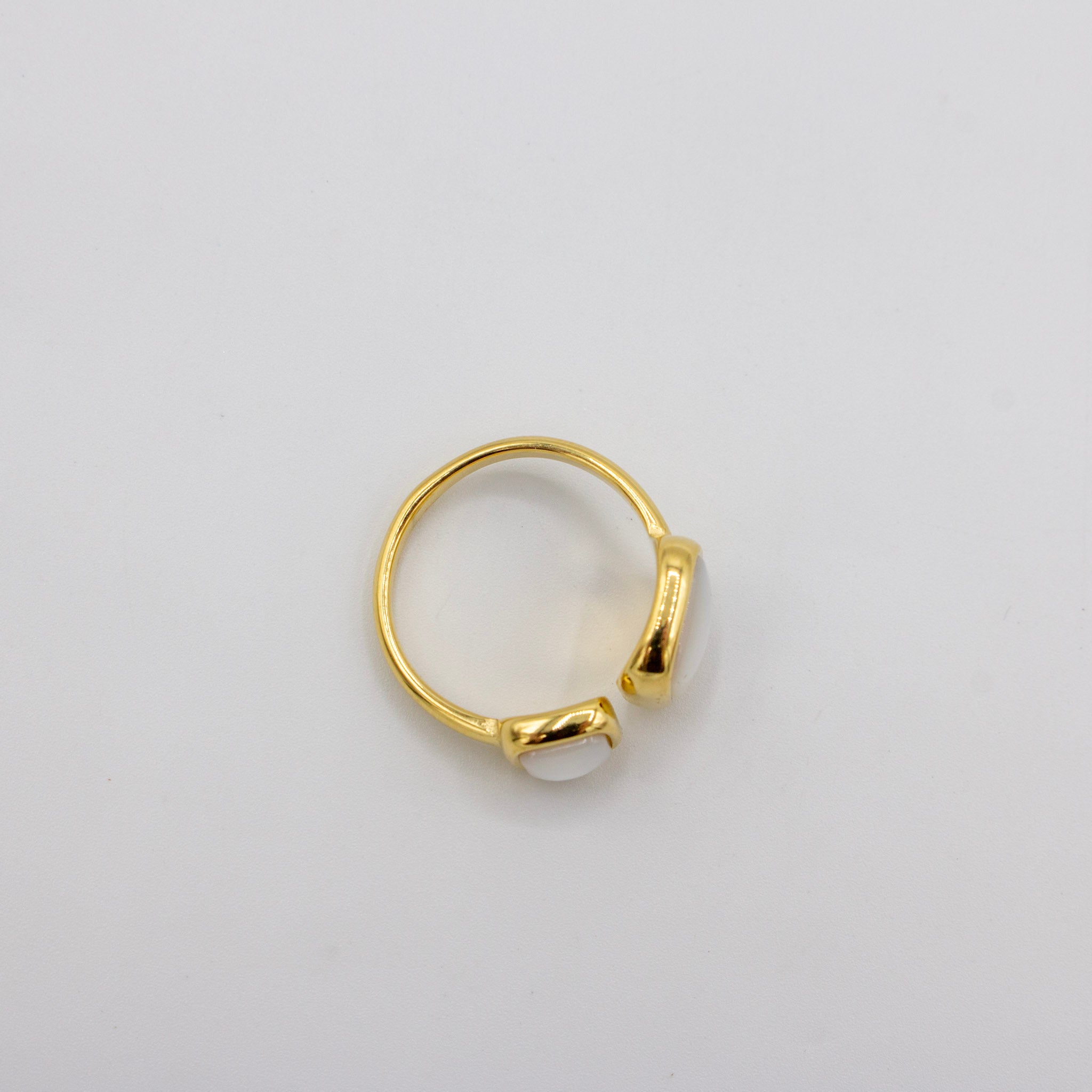 Square Partner Natural Shell Ring