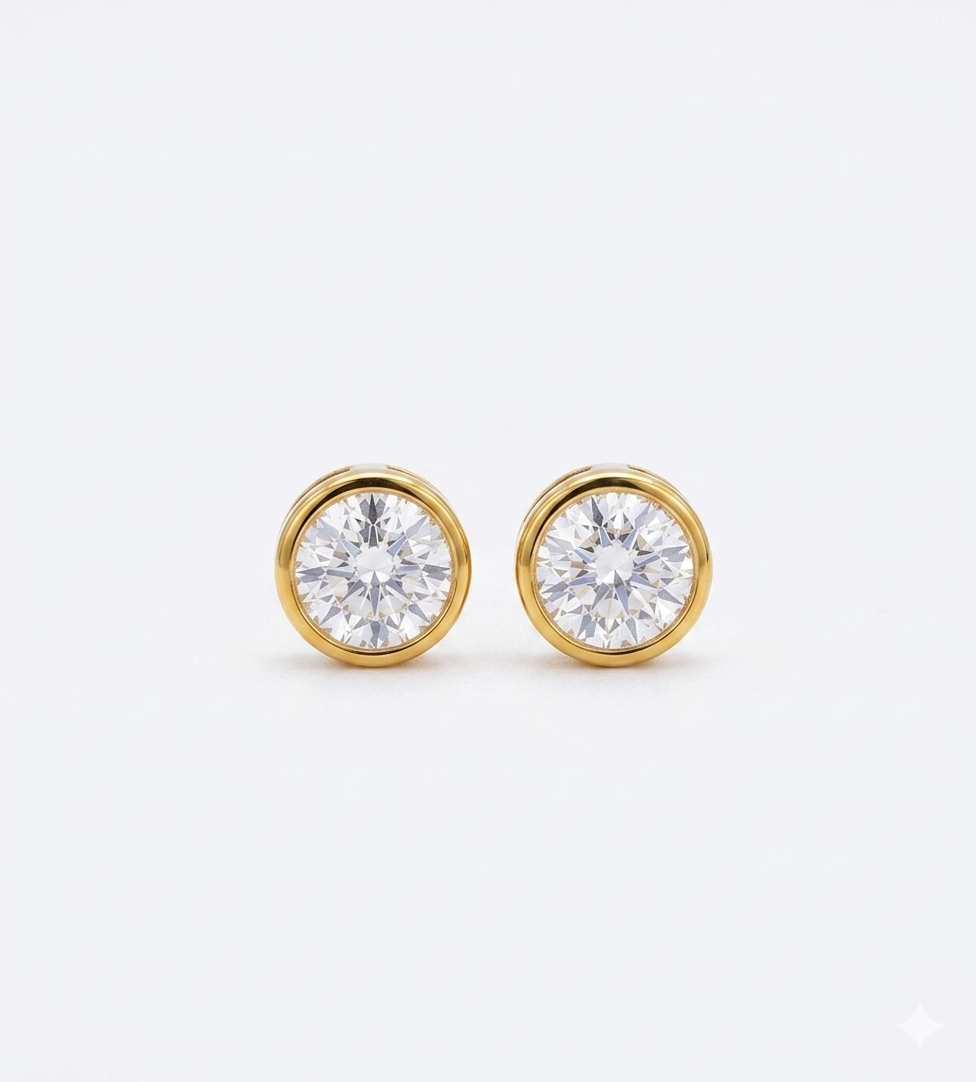 Round Cz Studs