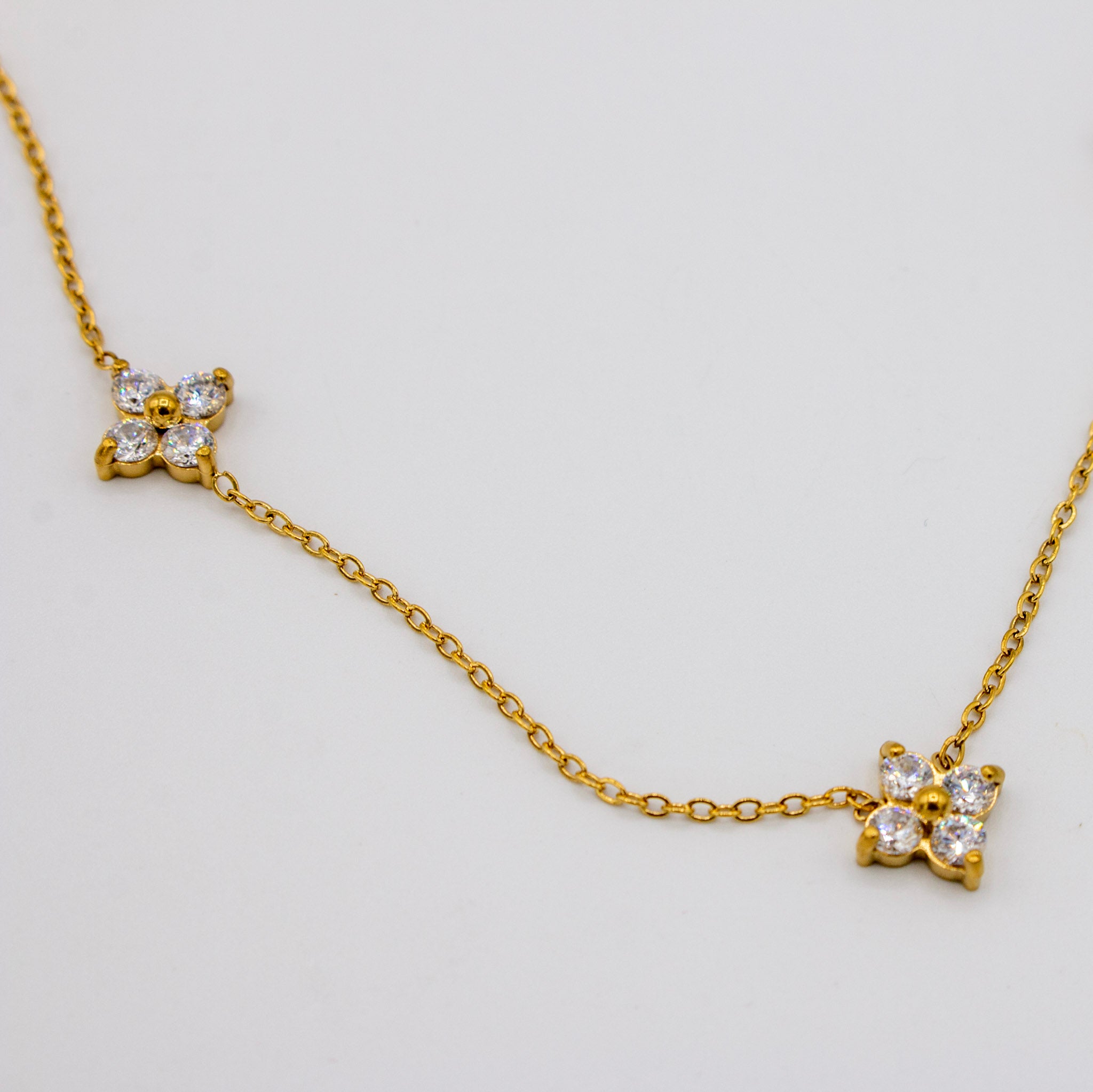 Cz Flower Necklace