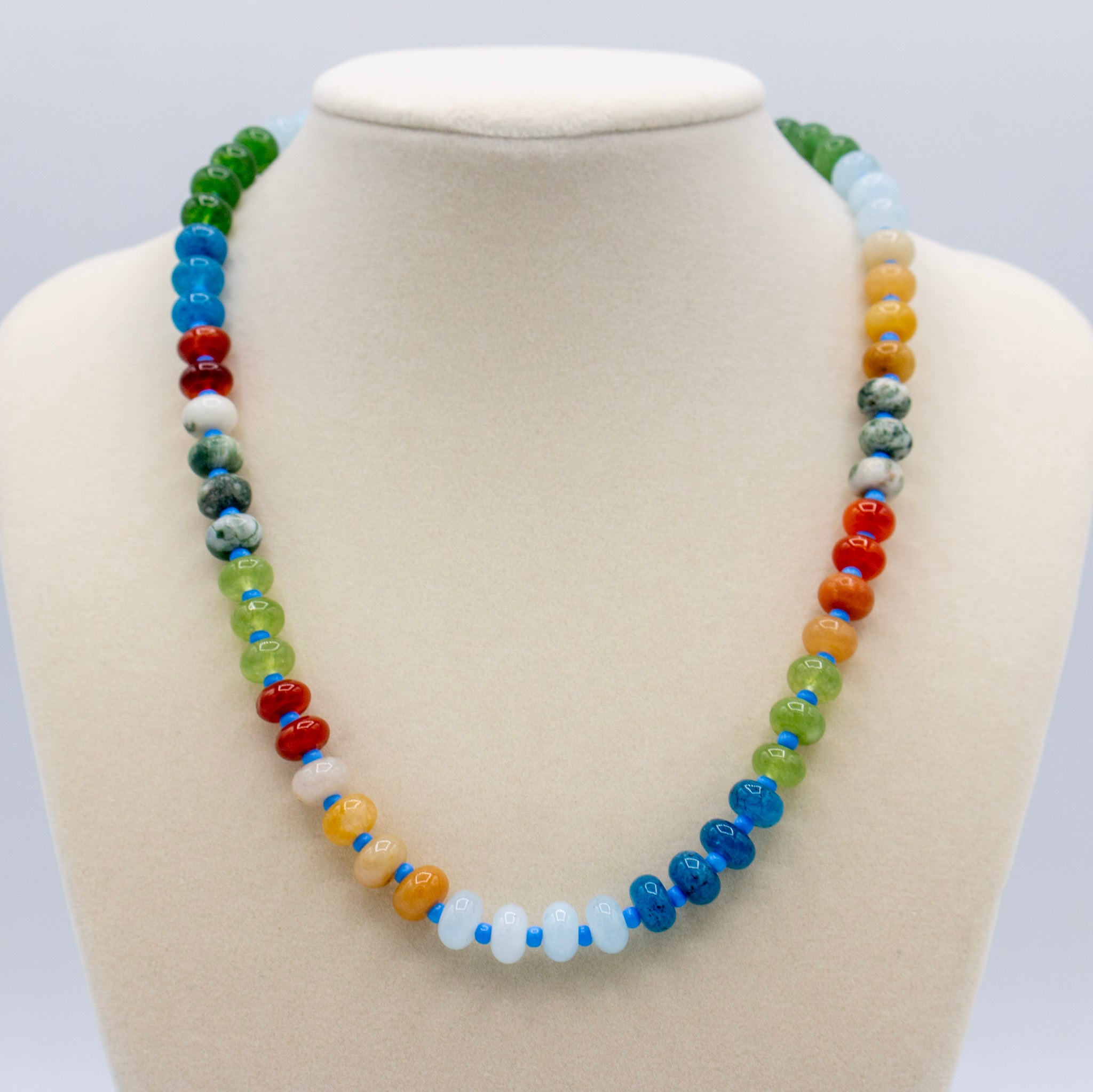 Natural Stone Blues Necklace