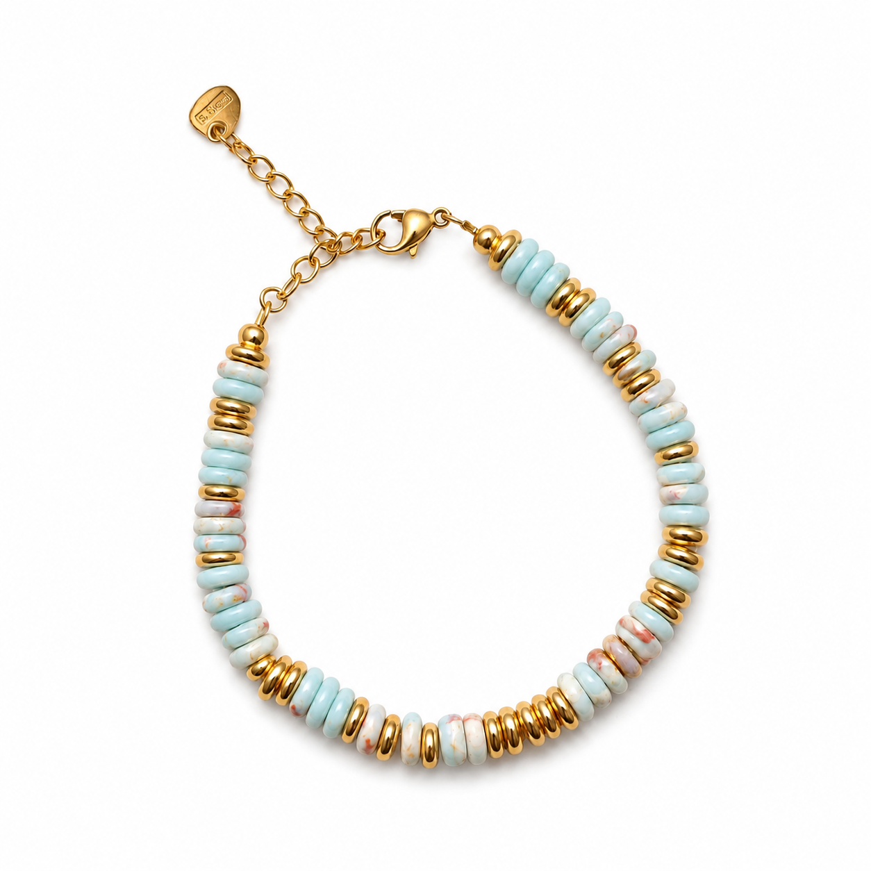 Coastal Gold Beaded Bracelet