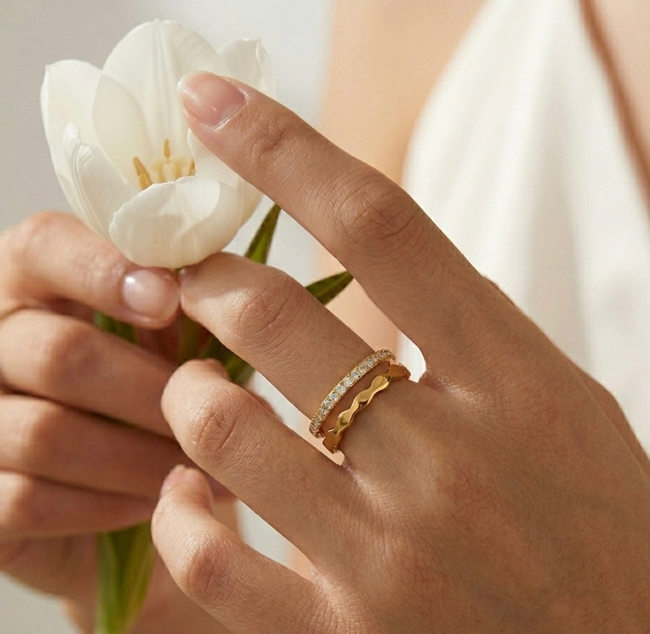 Cz Double Layer Ring