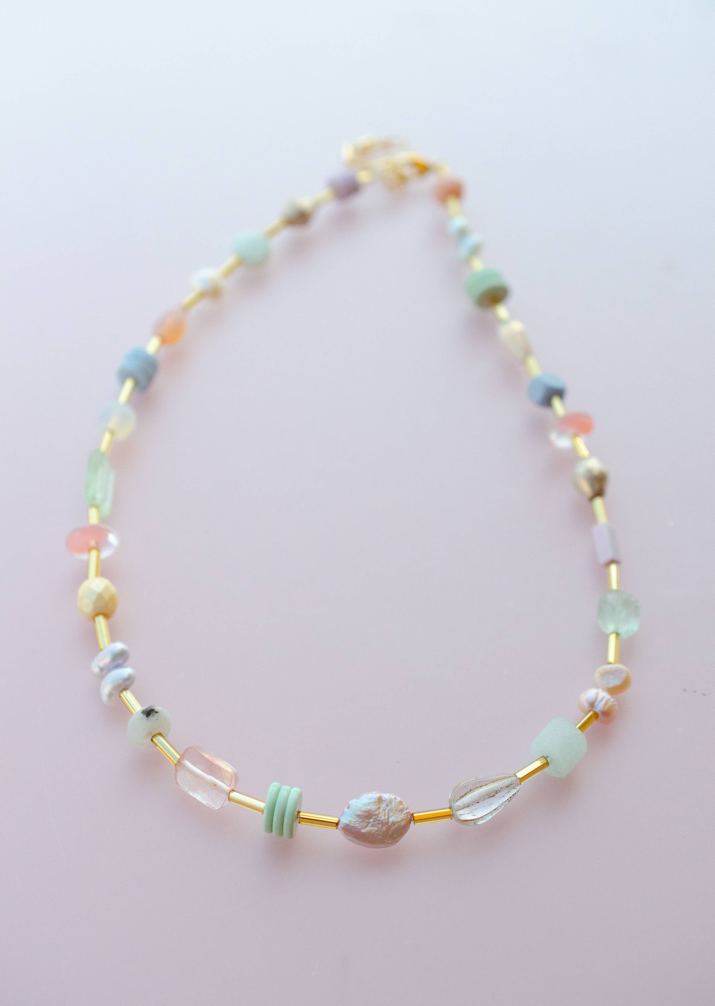 Beads + Pearls necklace