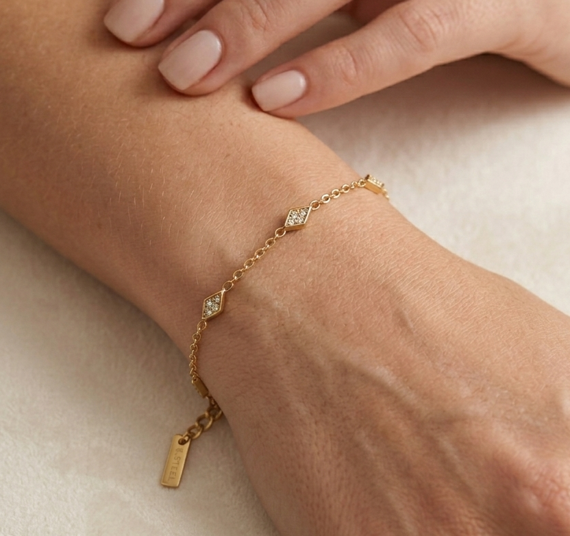 Triangle Cz Bracelet