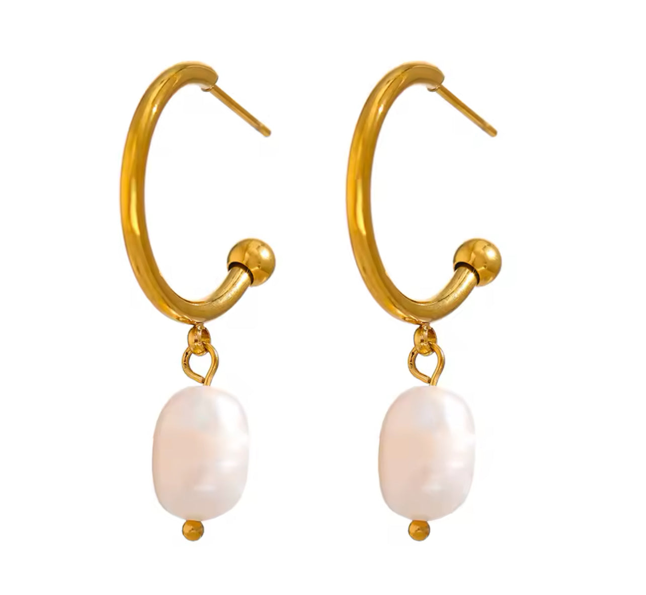 Fresh water pearl dangle earrings