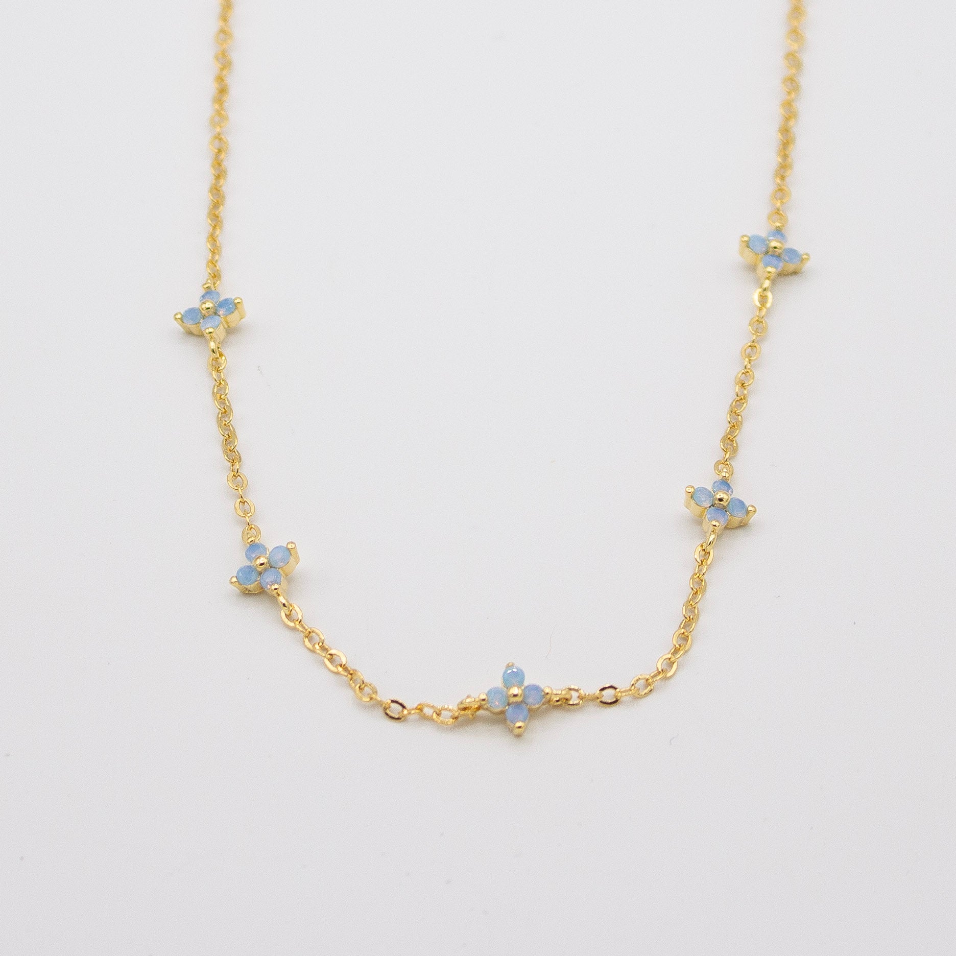 Blue Flower Necklace