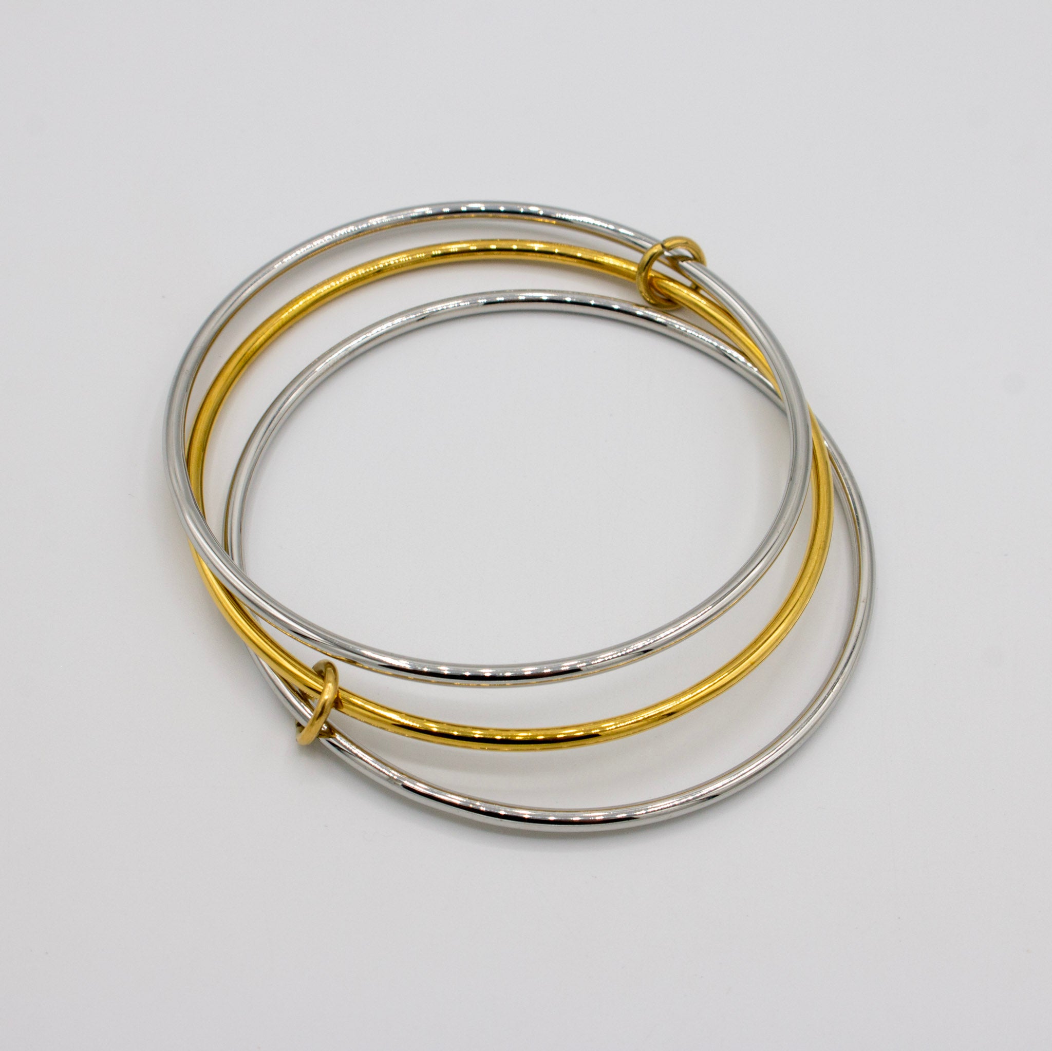 Silver & Gold Layered Bangles