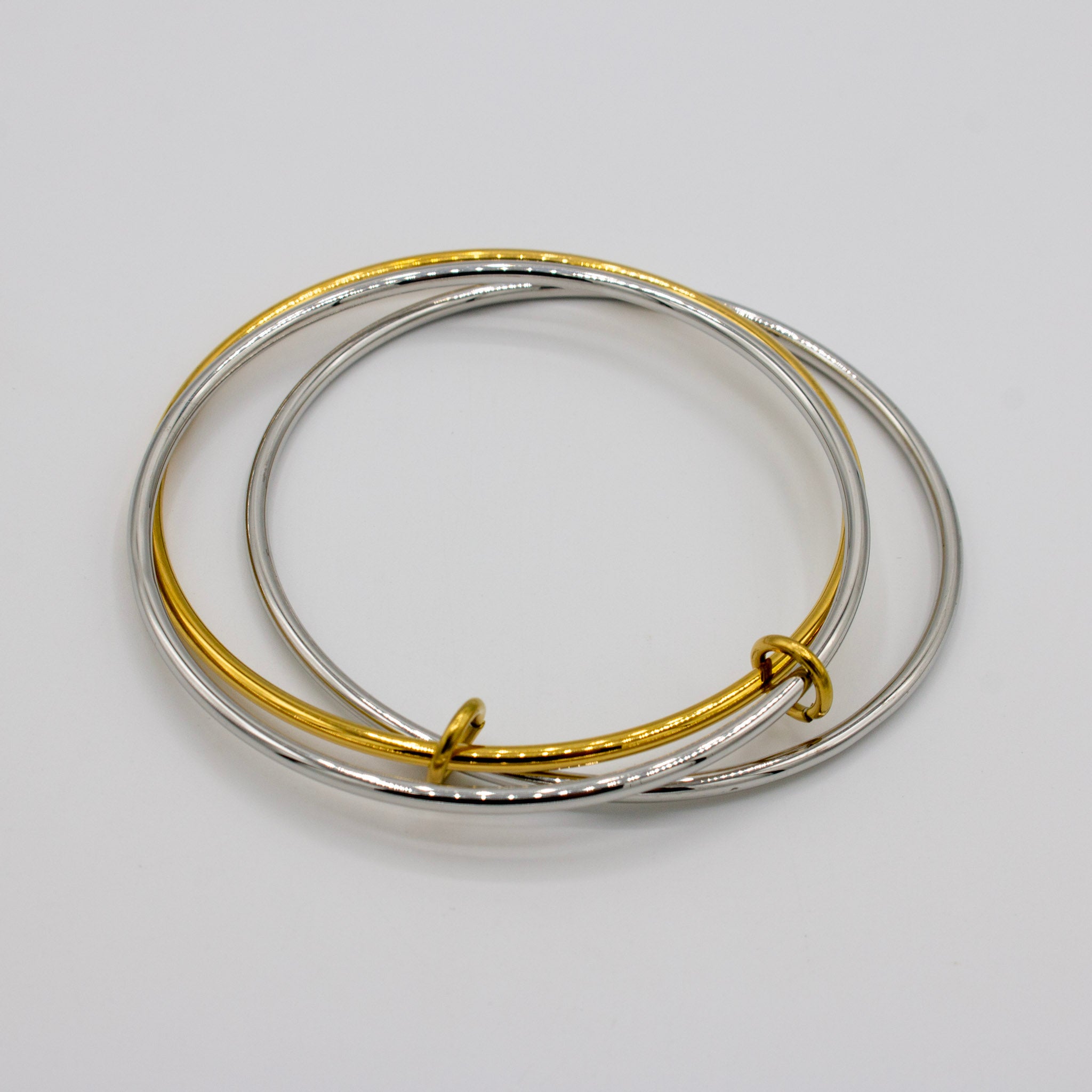 Silver & Gold Layered Bangles