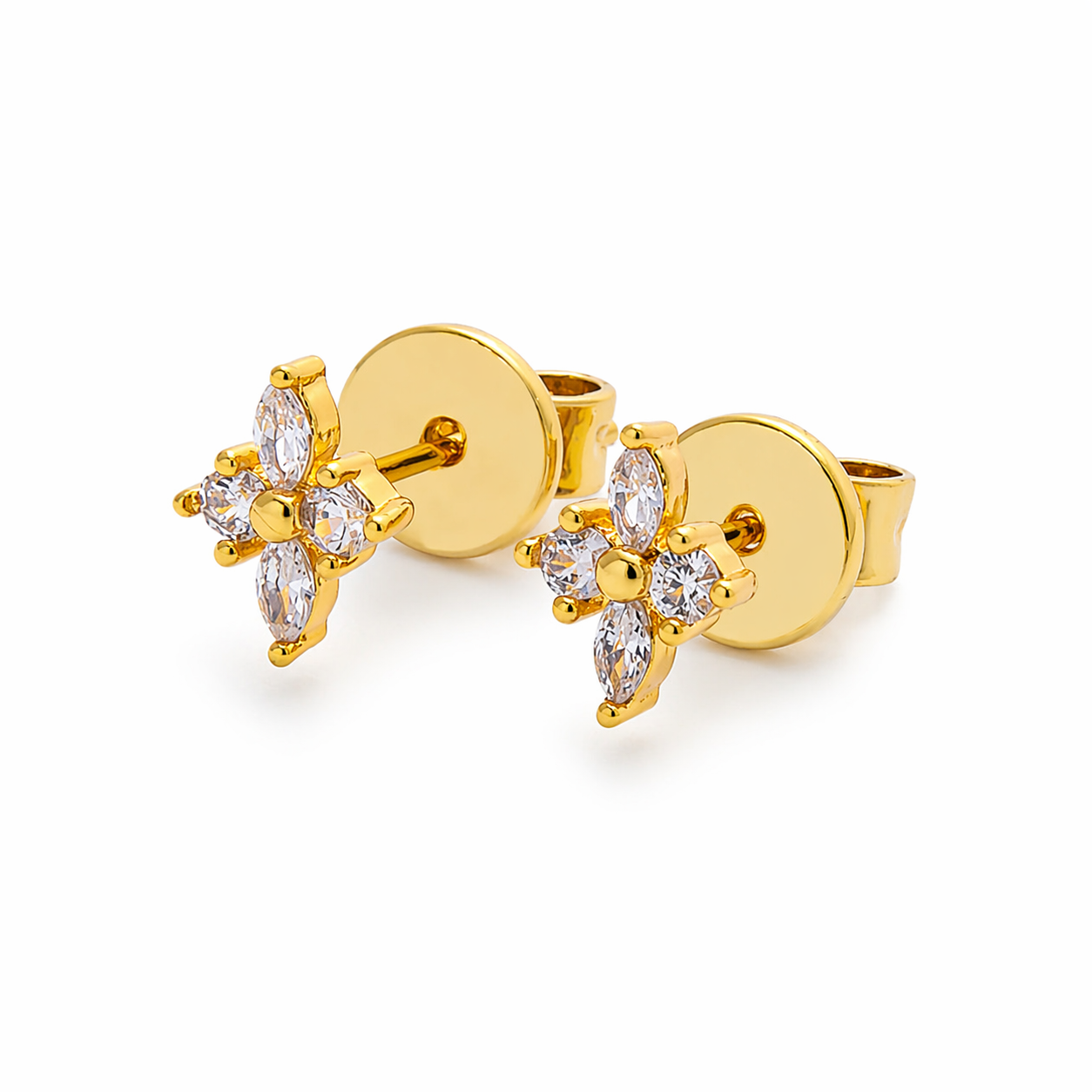 Cz Flower Stud