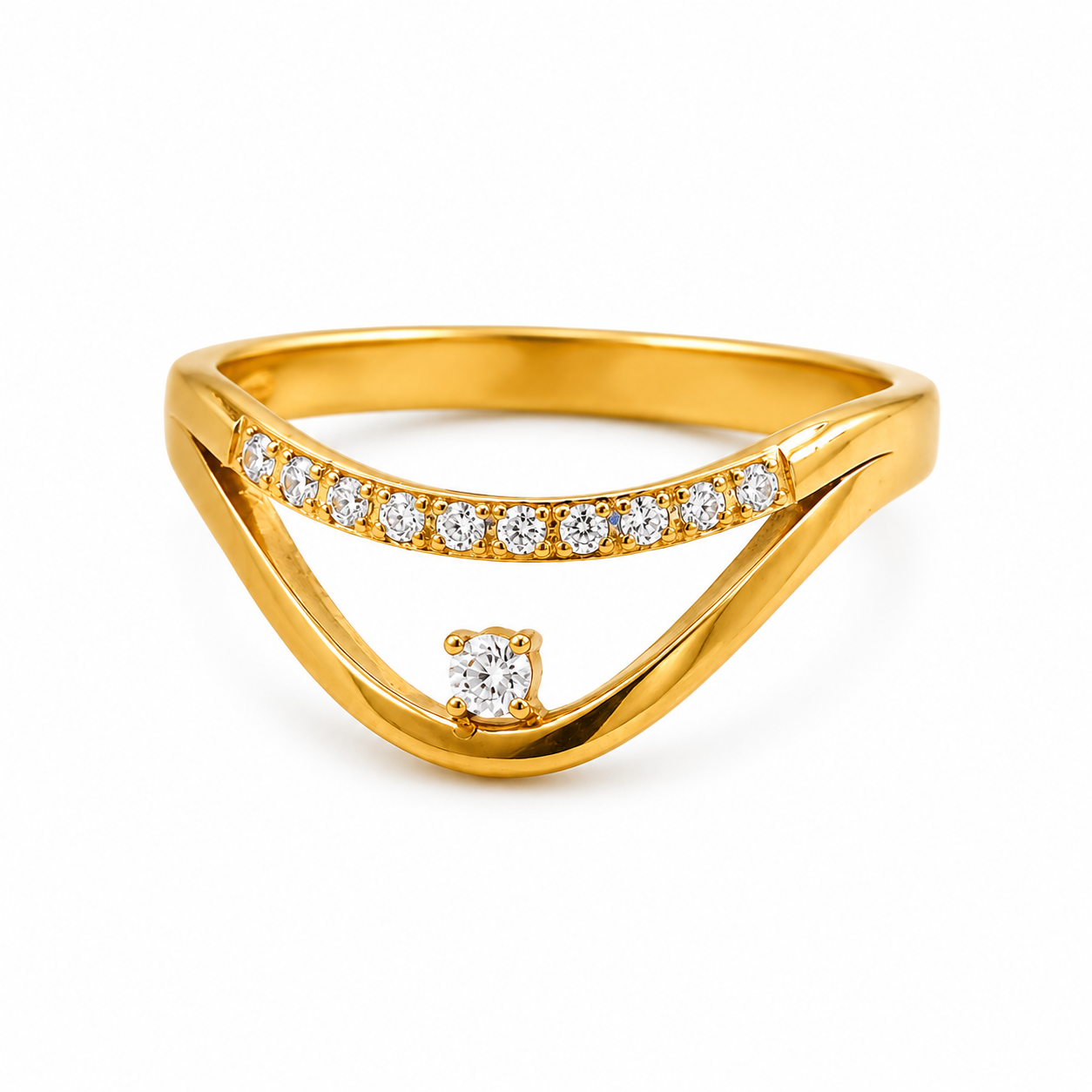 Sparkle Double Layer Ring