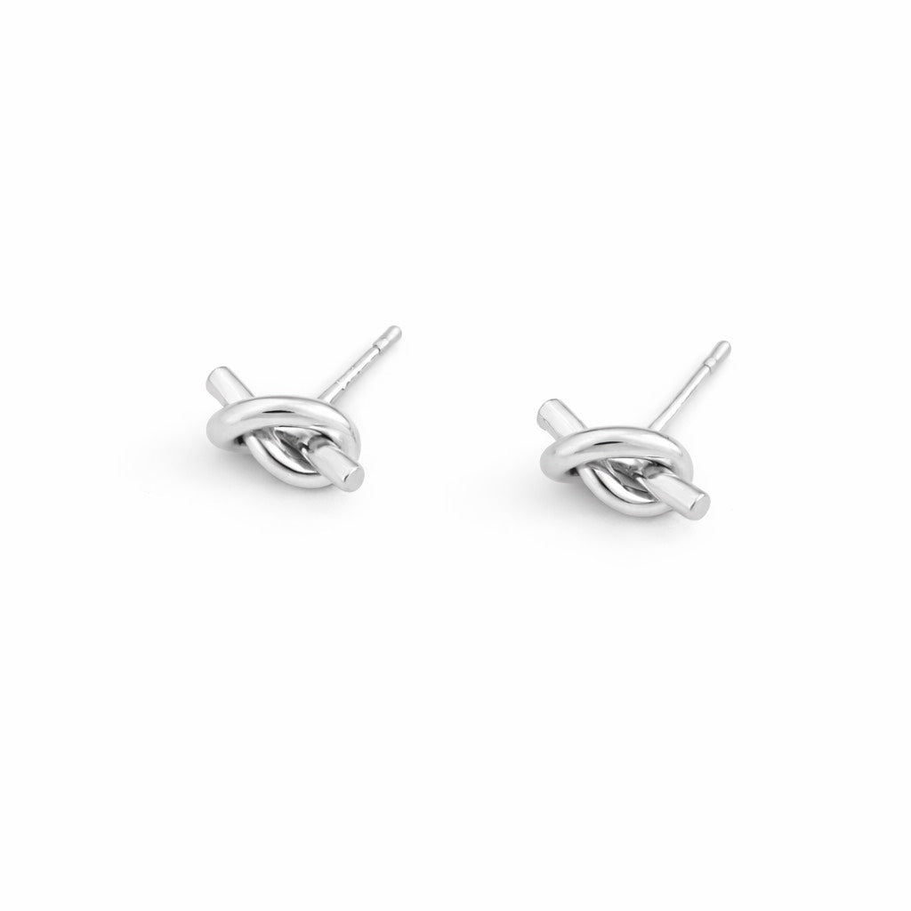 Silver Knot Studs