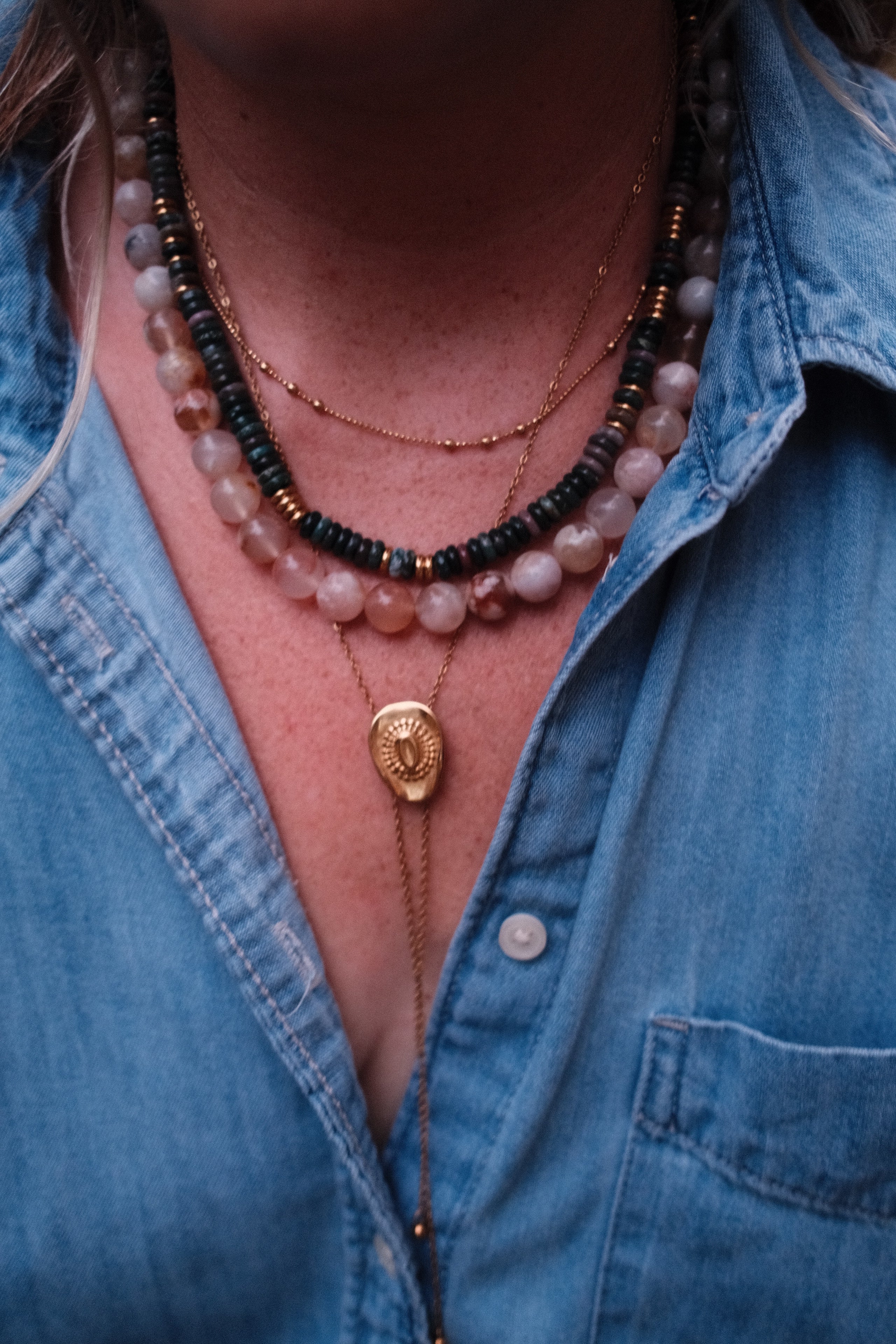 Bolo Tie Cowgirl Hat Necklace