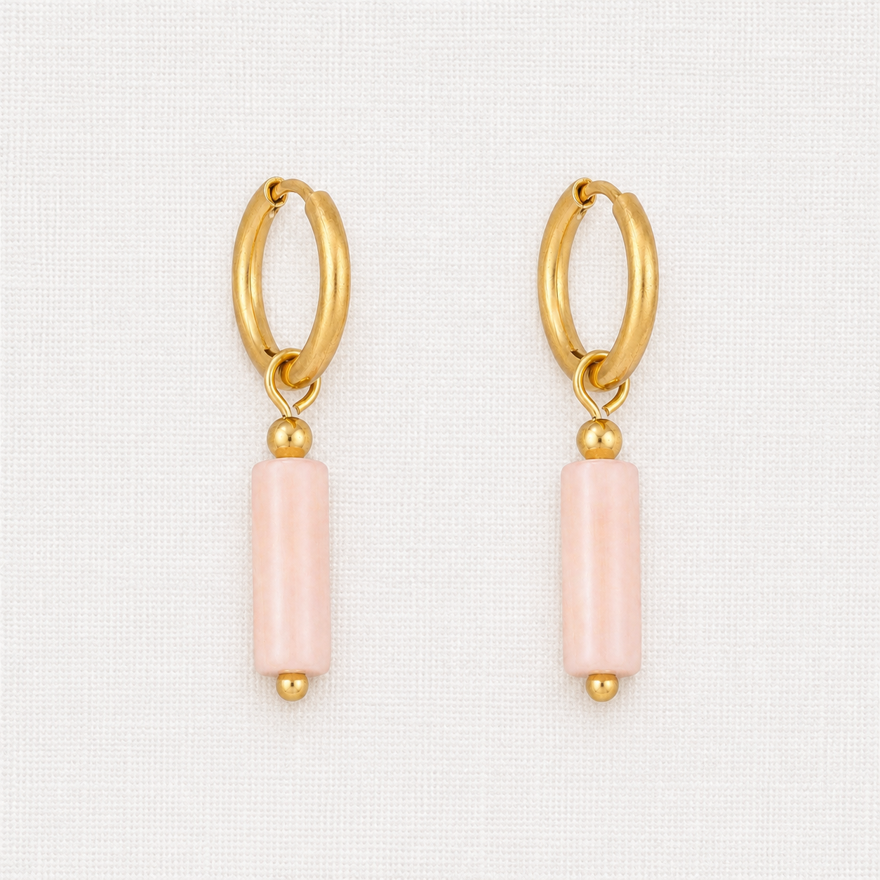 Pink Natural Stone Dangle