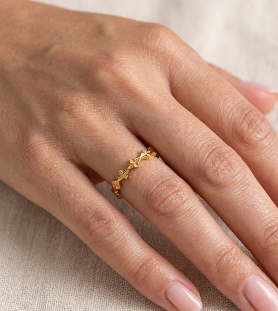 Rippled Gold Ring
