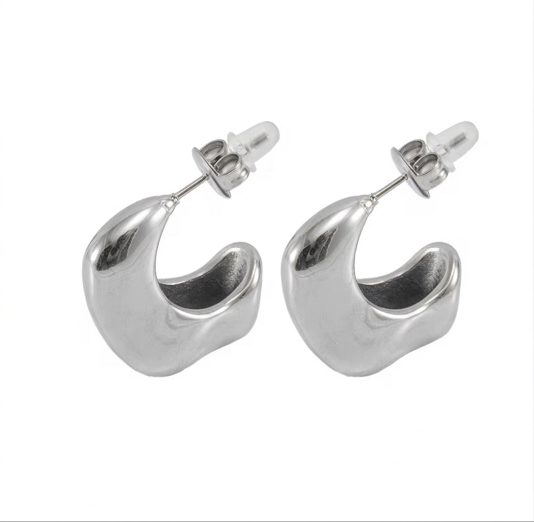 Retro Hoop- Silver