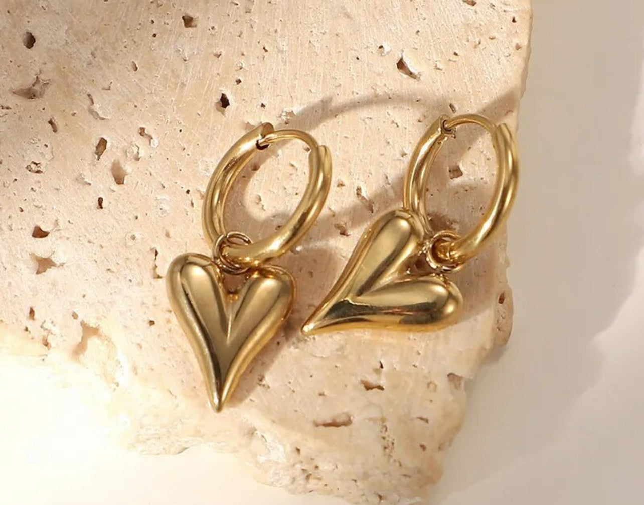 Heart Charm Dangle Earrings